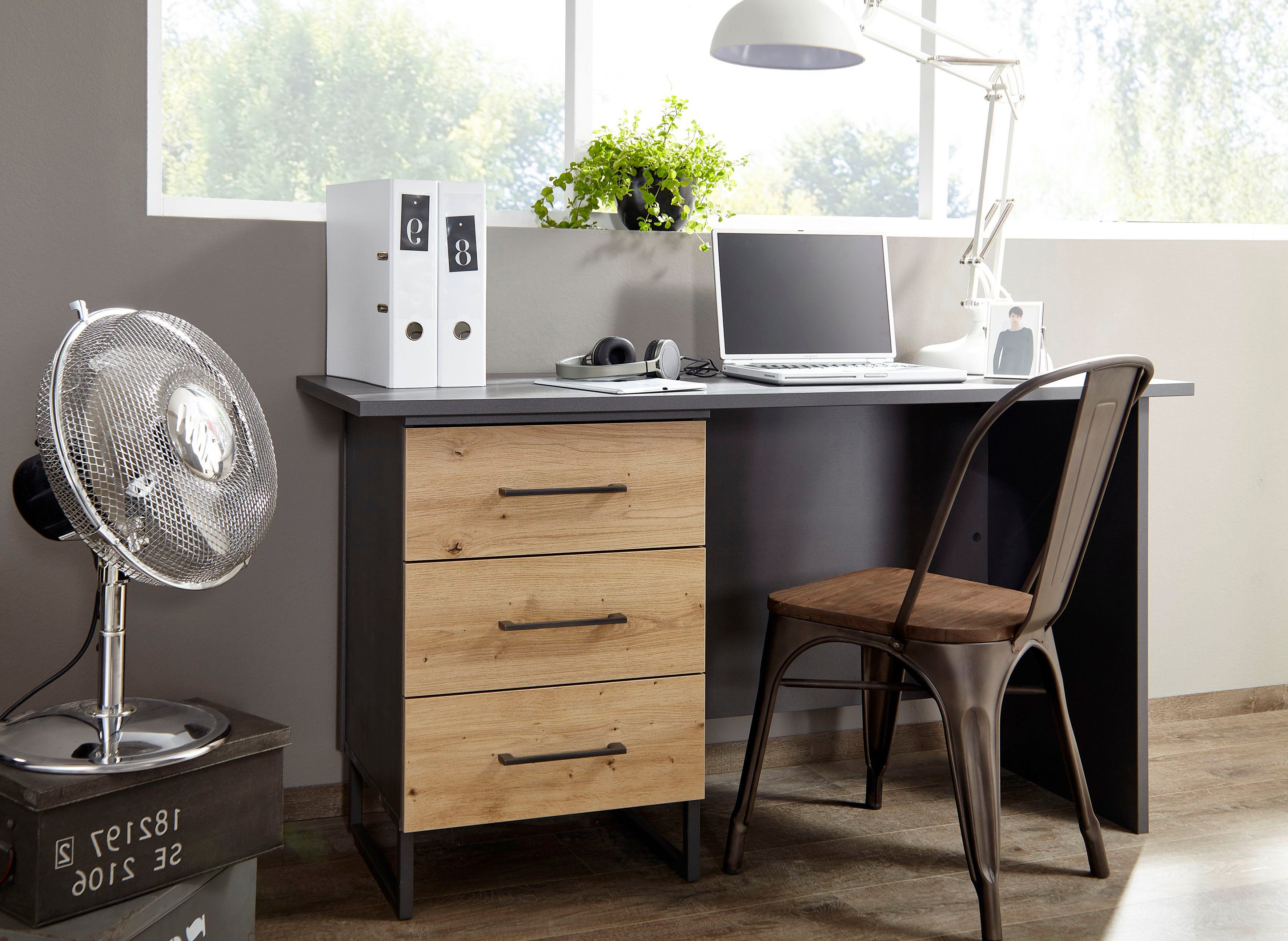 rauch Bureau Holmes in industriële stijl met 3 laden