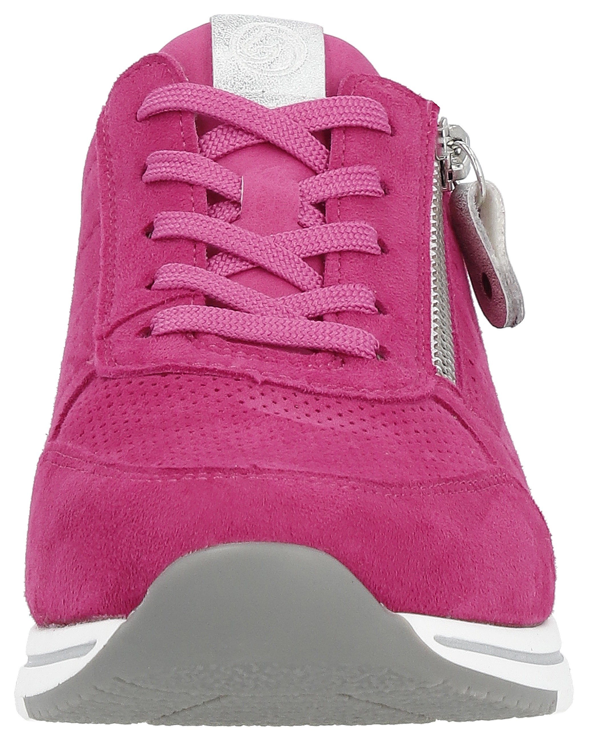 Remonte Sneakers met sleehak met praktische verwisselbare binnenzool, vrijetijdsschoen, lage schoen, veterschoen