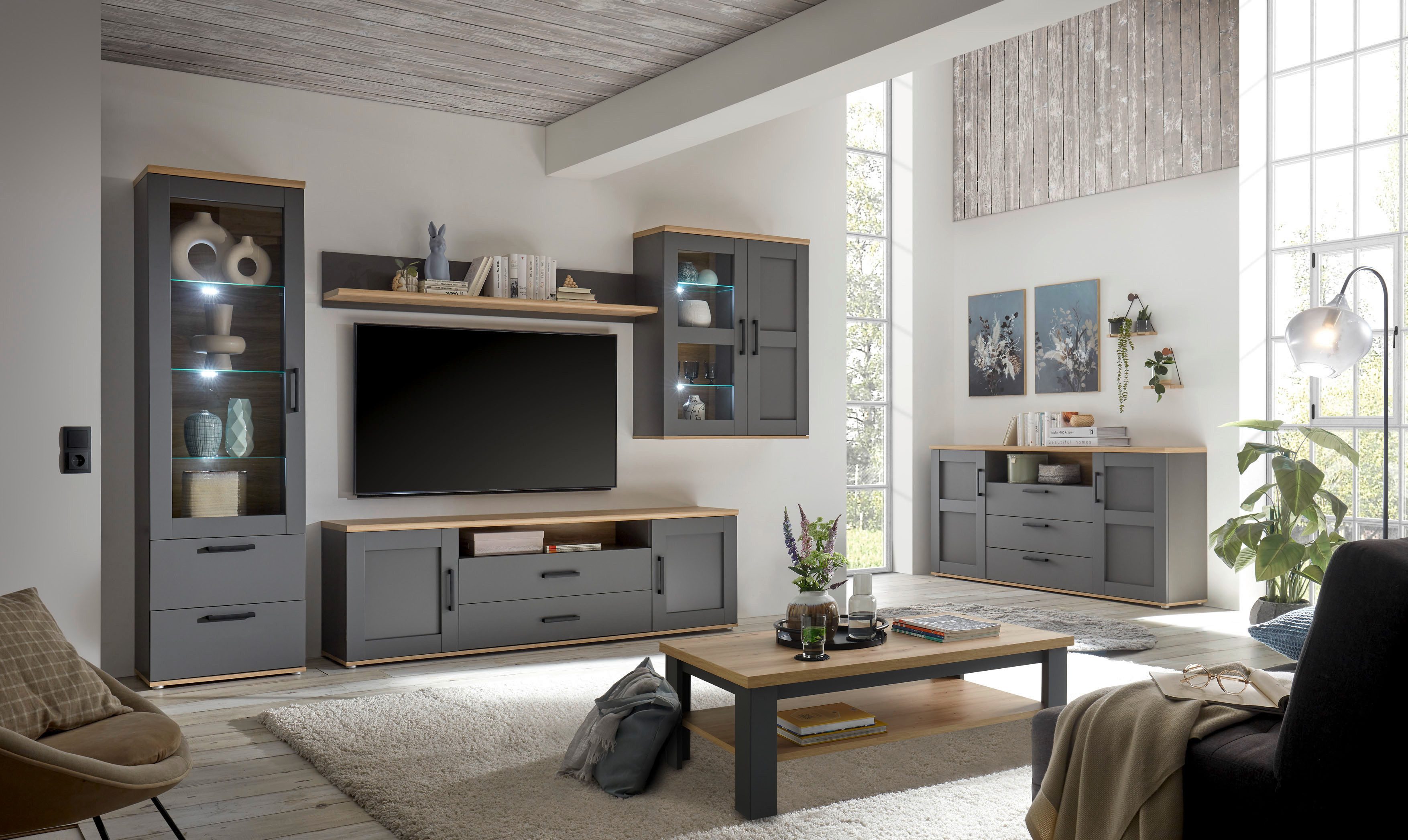 Stolkom Salontafel Venezia salontafel, eik Artisan decor, BxHxD 115x40x65 cm