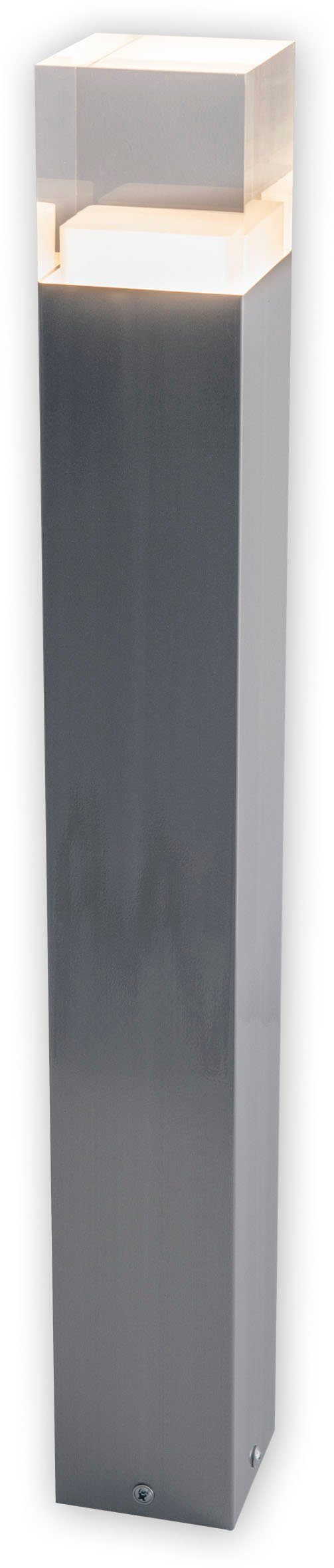 näve Staande ledlamp voor buiten Leah Roestvrij staal / kunststof in blank metaal/opaal incl. 15x led warmwit IP44 (1 stuk)