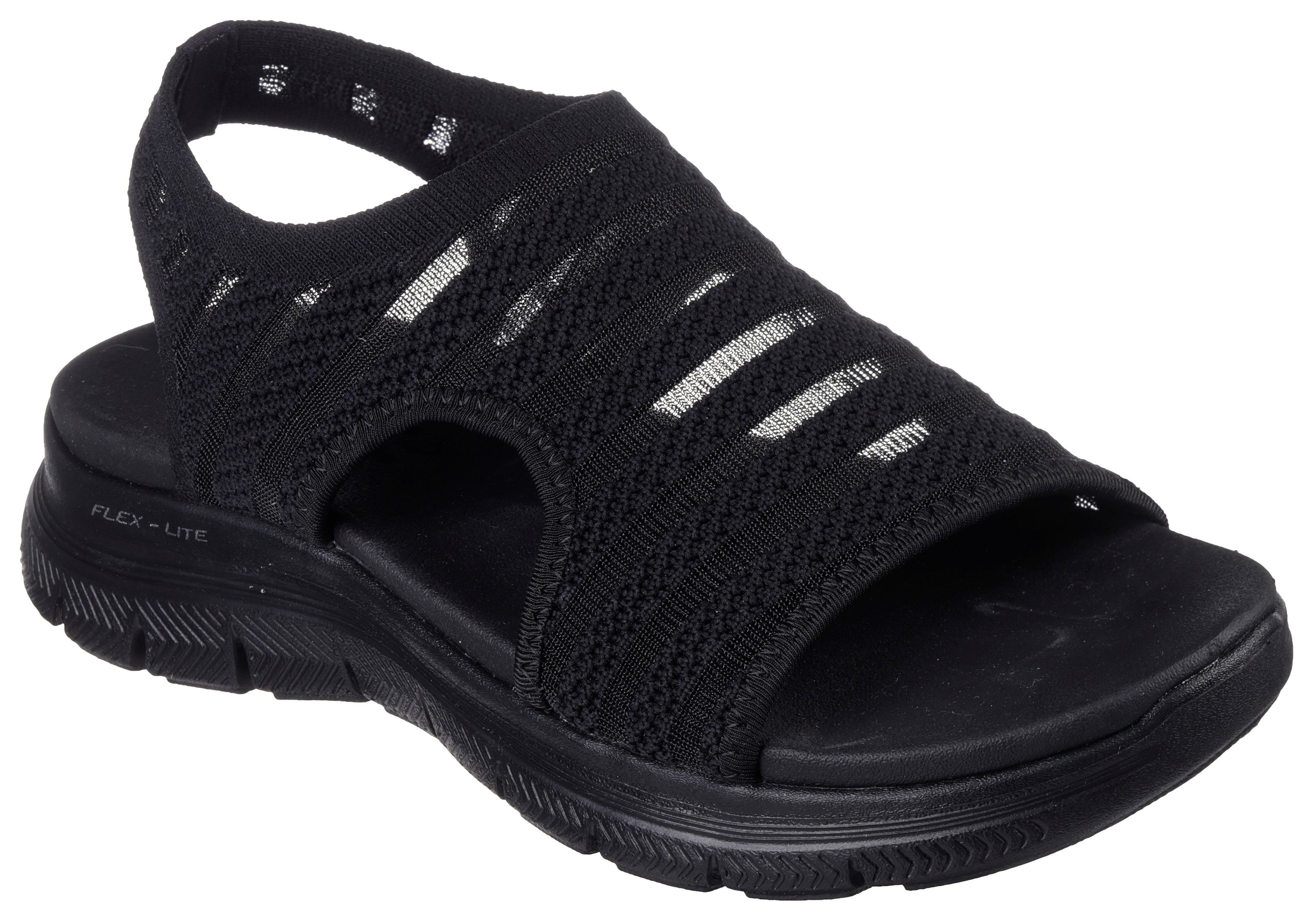 Skechers Sandalen FLEX APPEAL 4.0-BOLDEST , trekking sandaal met stretch fit functie dames sportieve sandalen maat 36 zwart