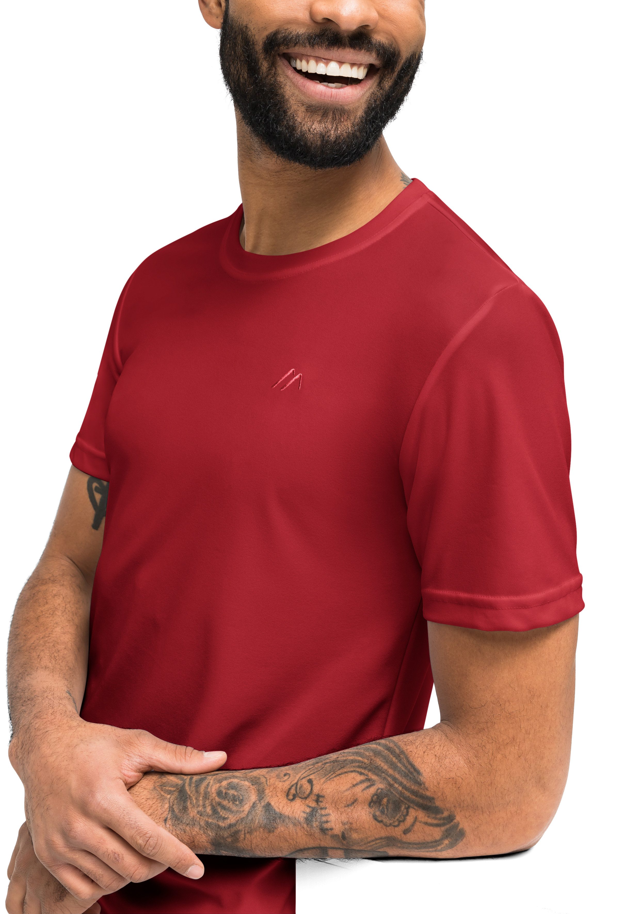Maier Sports Functioneel shirt Walter Heren T-shirt, ronde hals pique outdoor shirt, snel drogend