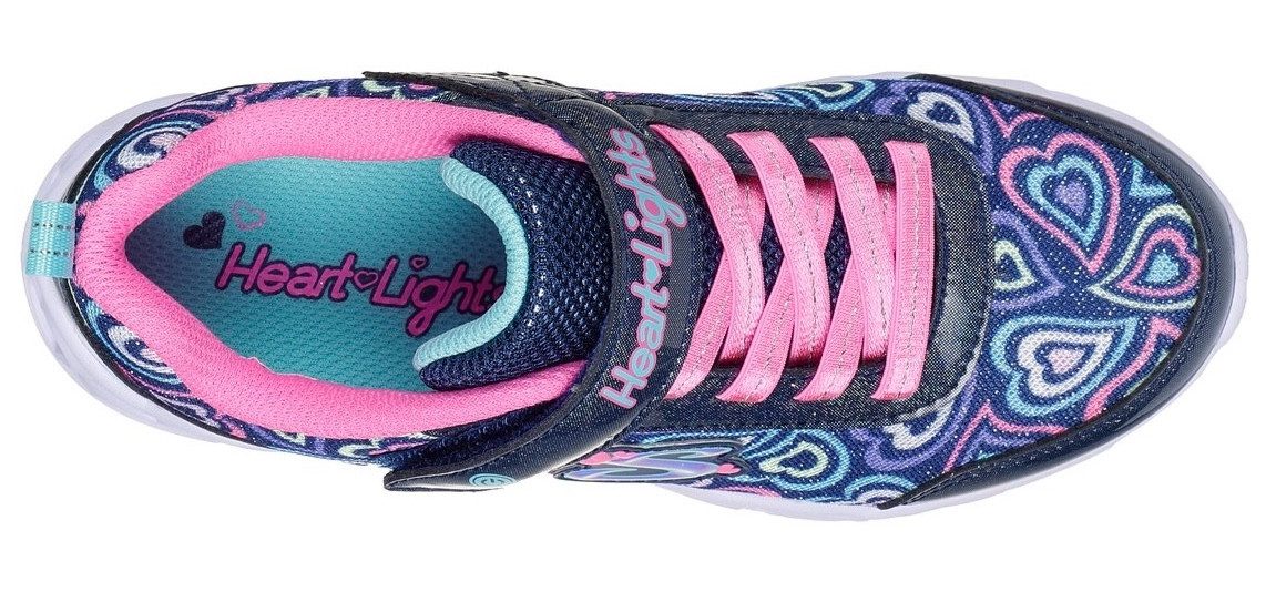 Skechers Sneakers HEART LIGHTS Blinkende schoen met hart-loopzool, maat sjabloon te downloaden