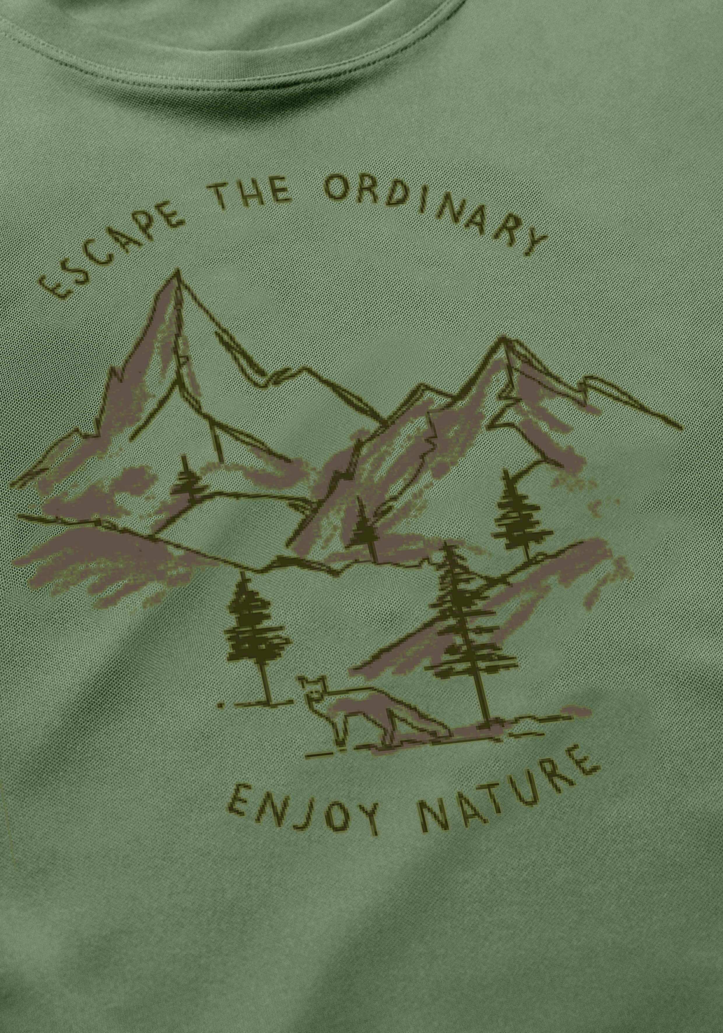 Maier Sports T-shirt Dieter print Heren functioneel shirt, vrijetijdsshirt met print, regular fit