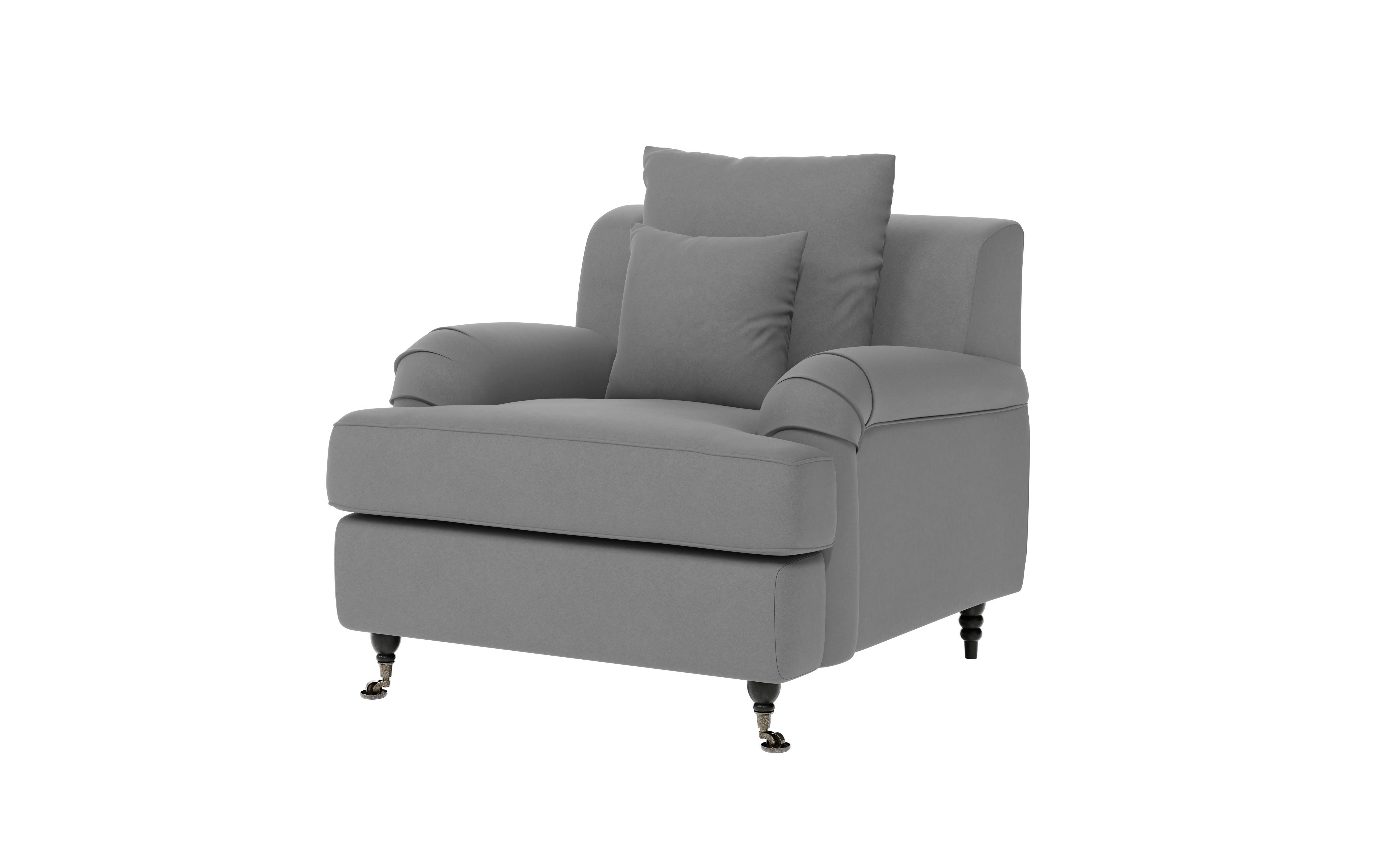 Guido Maria Kretschmer Home&Living Fauteuil NORIN twee soorten poten: voor - wieltjes, aan de achterkant - houten poten
