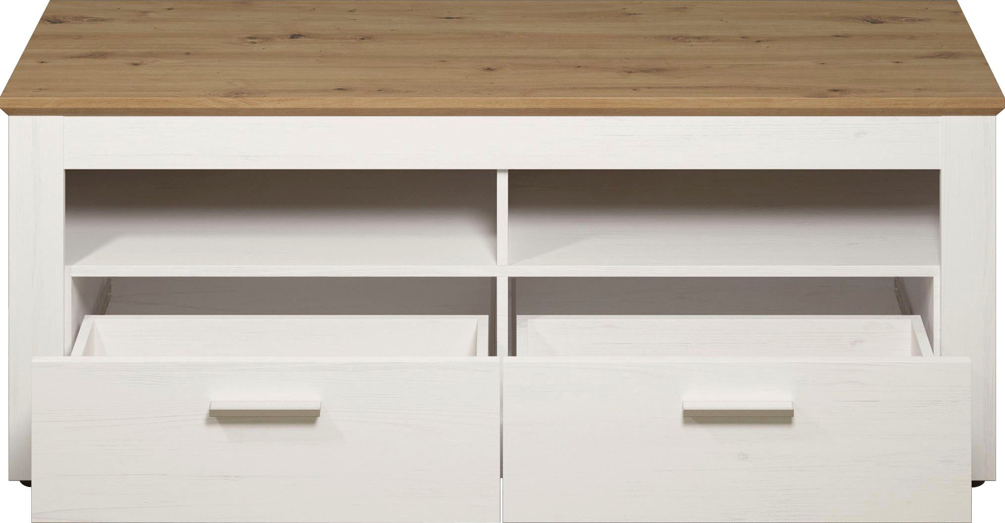 Home affaire Tv-meubel Nybro TV-kast TV-lowboard met 2 lades, breedte 148 cm