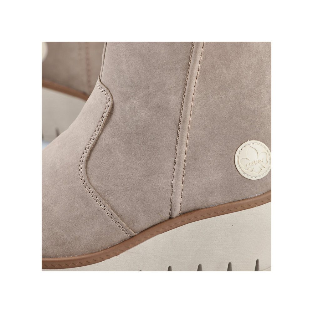 Rieker Laarsjes met sleehak , wedge boots, plateau enkellaars met binnenrits, smalle vorm