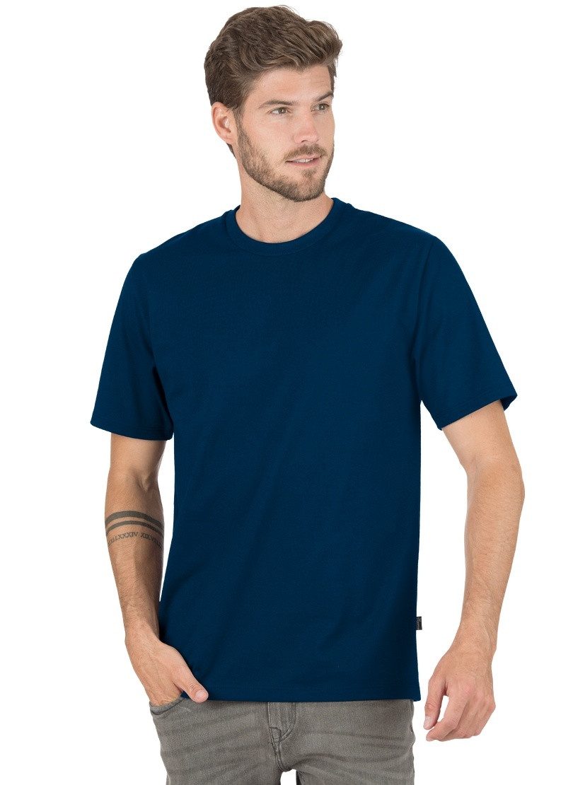 Trigema T-shirt Trigema T-shirt (1-delig) heren t-shirts maat XL blauw