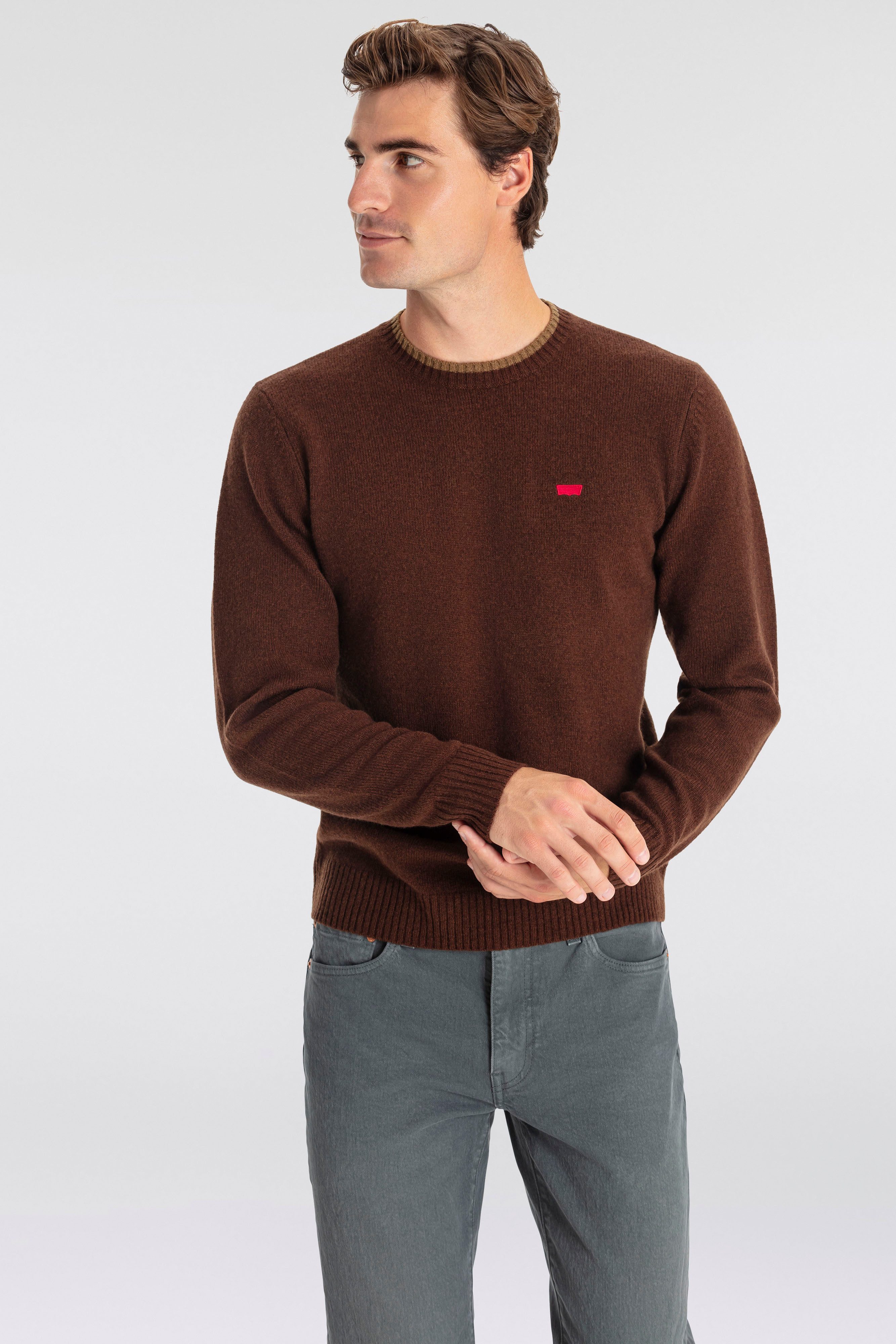 Levi's Wollen trui ORIGINAL HM SWEATER in klassieke ronde halsvorm