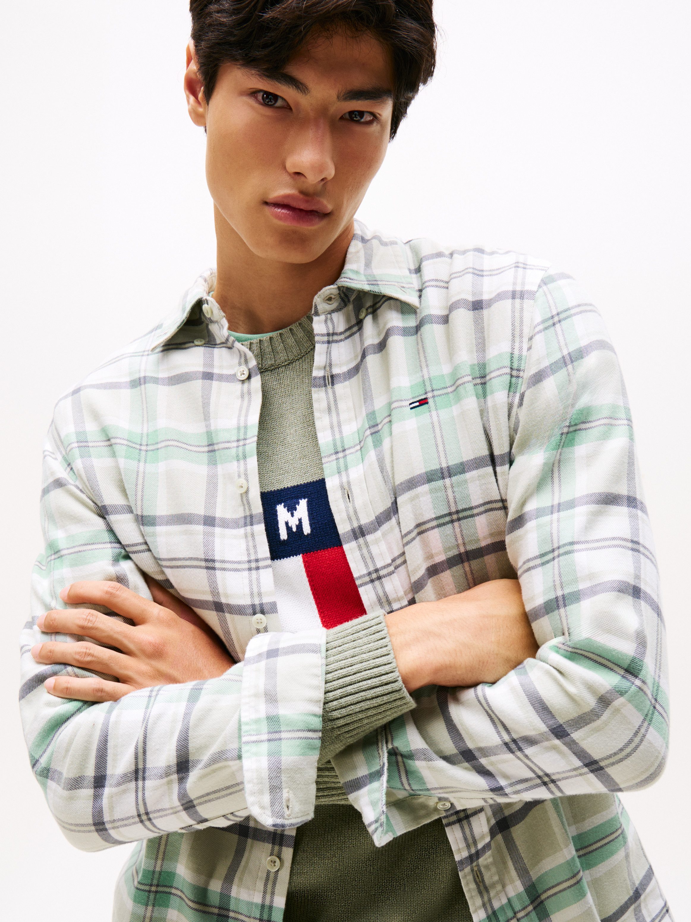 TOMMY JEANS Flanellen overhemd TJM REG FLANNEL CHECK SHIRT EXT