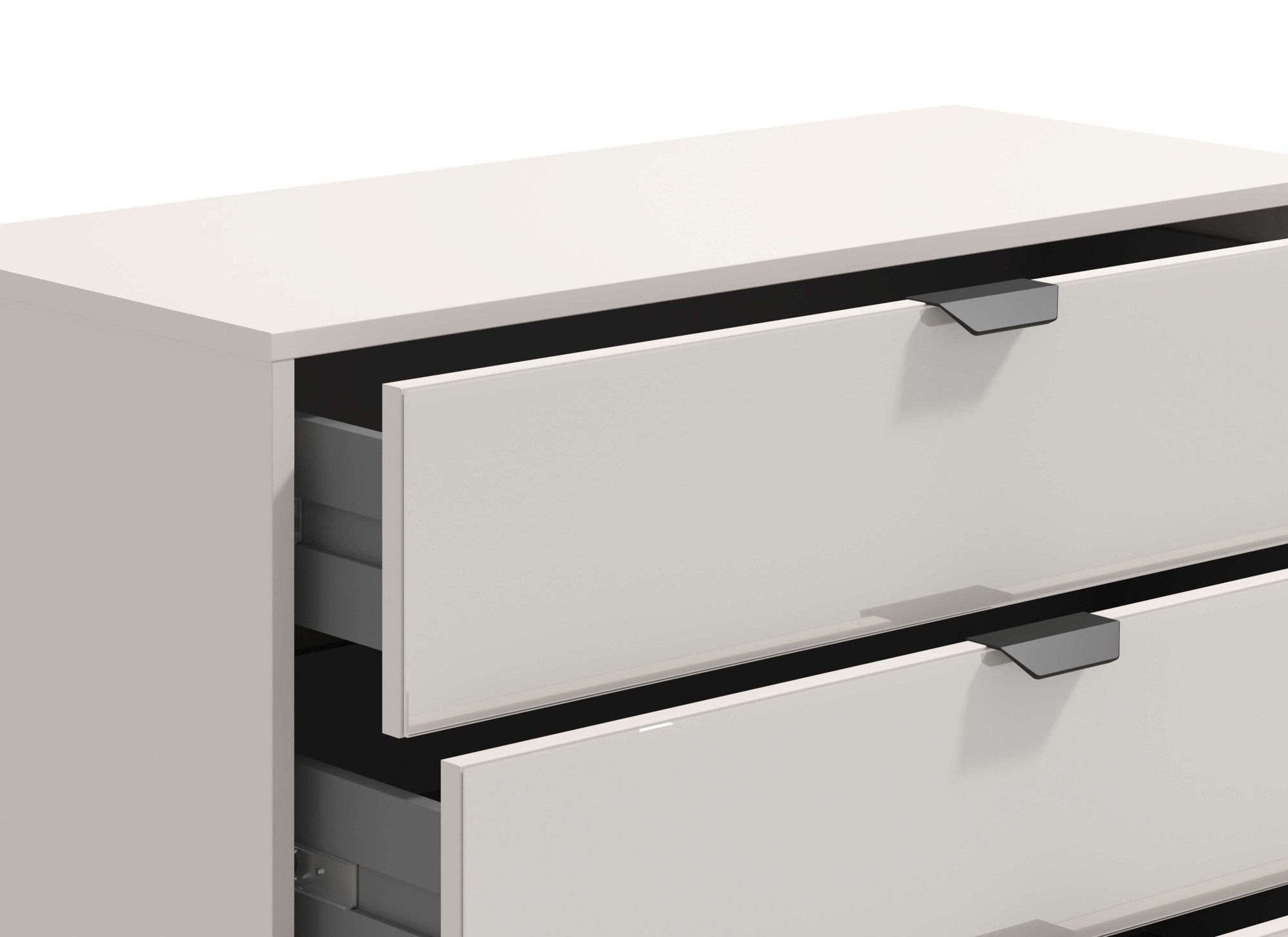INOSIGN Ladekast Lucca dressoir, trendkleur cashmere, 93x40x90,5cm 4 lades met glasfront, fsc®-gecertificeerd houtmateriaal