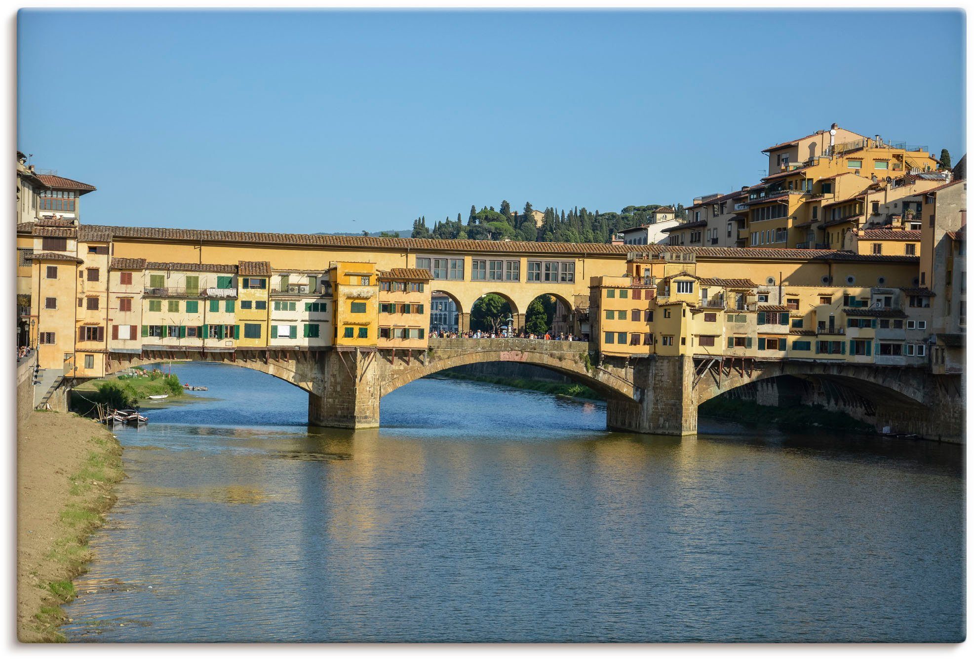 Artland Artprint Brücke Ponte Vecchio in Florenz in vele afmetingen & productsoorten - artprint van aluminium / artprint voor buiten, artprint op linnen, poster, muursticker / wand