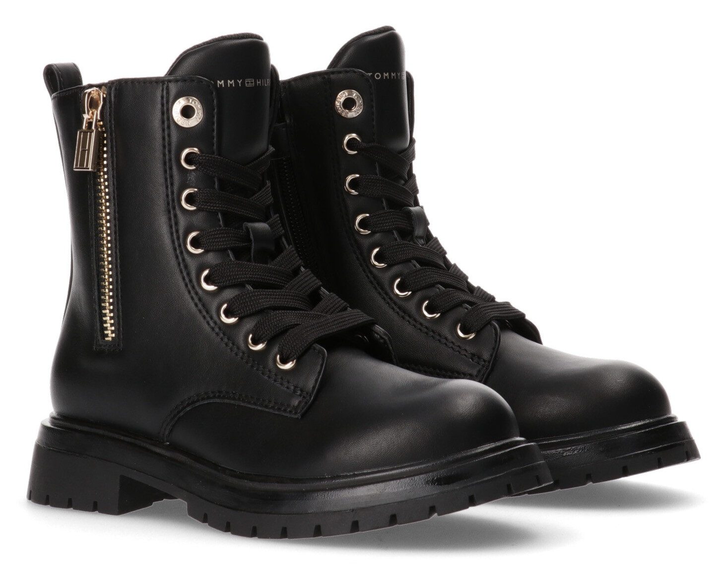 Tommy Hilfiger Veterschoenen chunky boots, plateaulaarzen, veterschoenen met hak