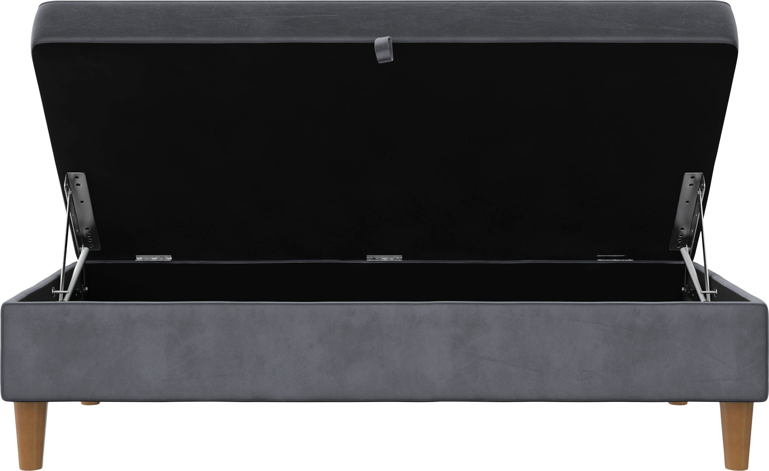 Dorel Home Hocker met bergruimte Lilly met bergruimte, vrij in ruimte plaatsbaar, zithoogte 43 cm (1 stuk)