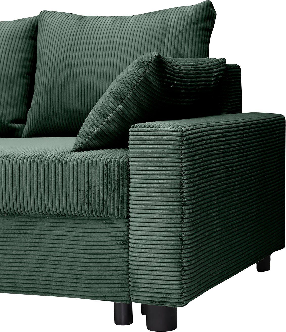 COLLECTION AB Hoekbank Parma L-vorm met slaapfunctie en bedlade, inclusief kussens, bonell-federkern