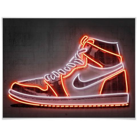 Wall-Art poster Mielu Nike Schuh Neon Sneaker