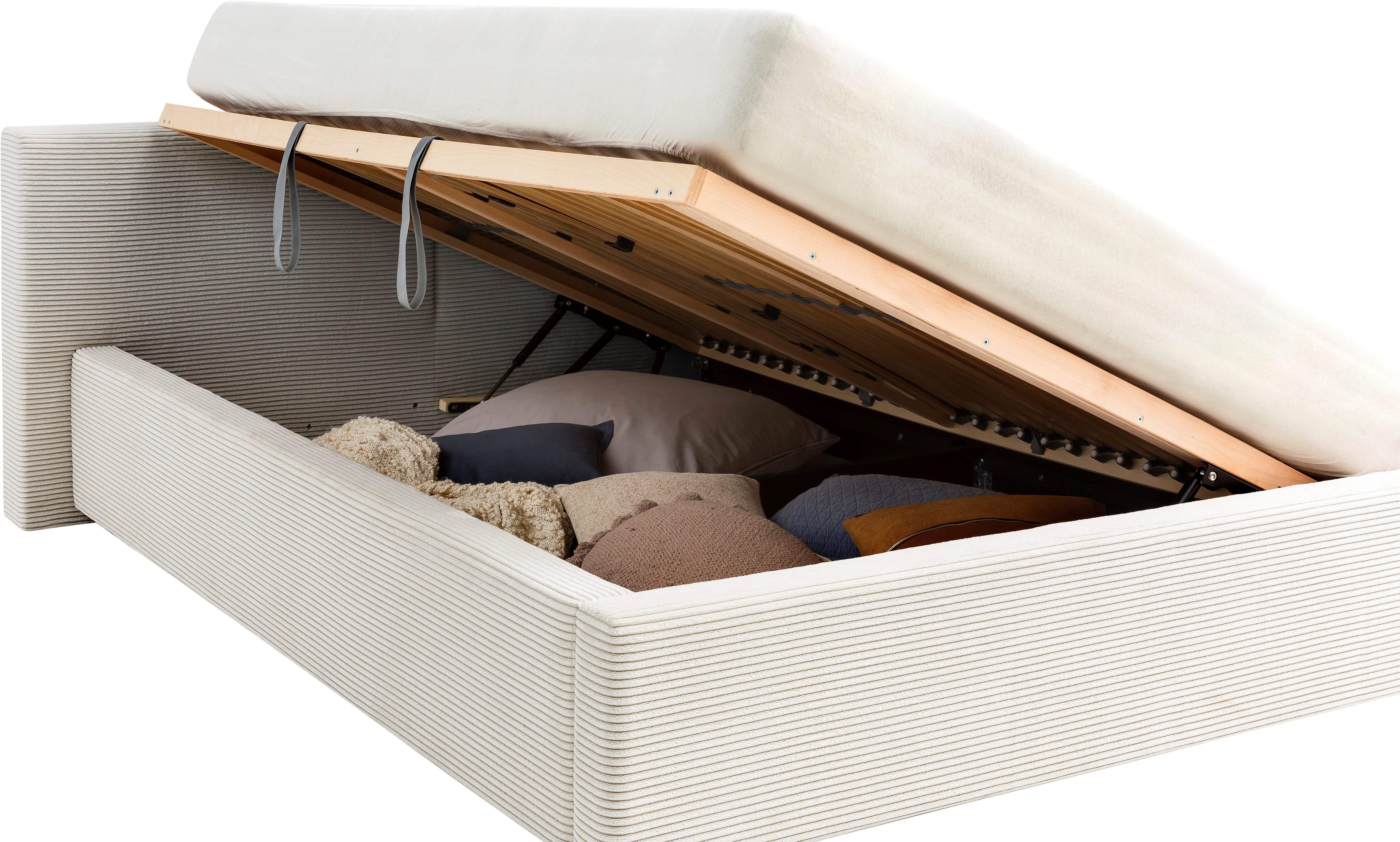 meise.möbel Gestoffeerd bed Cube optioneel met matras en bedlade
