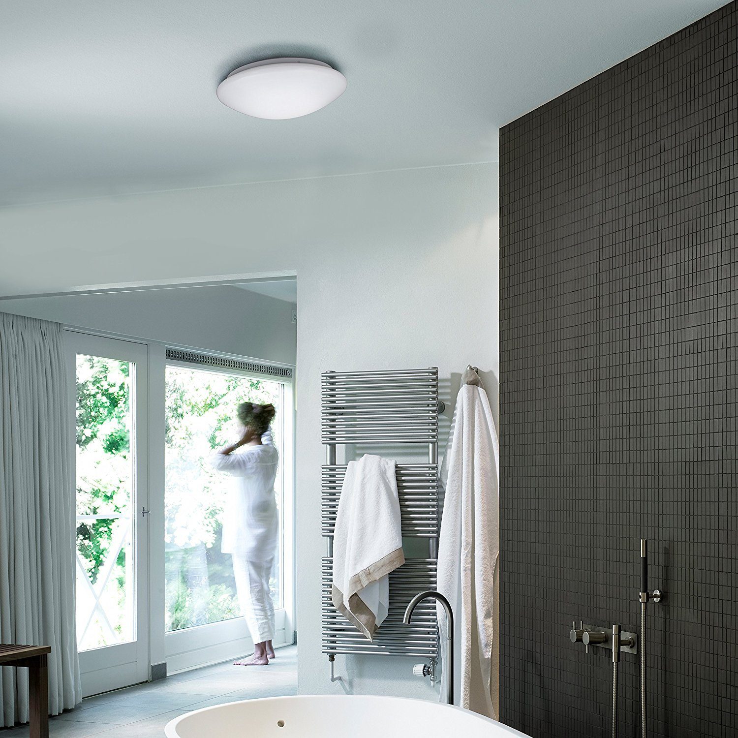 B.K.Licht Led-plafondlamp LED badkamer plafondlamp design plafondspot IP44 badkamer keuken gang