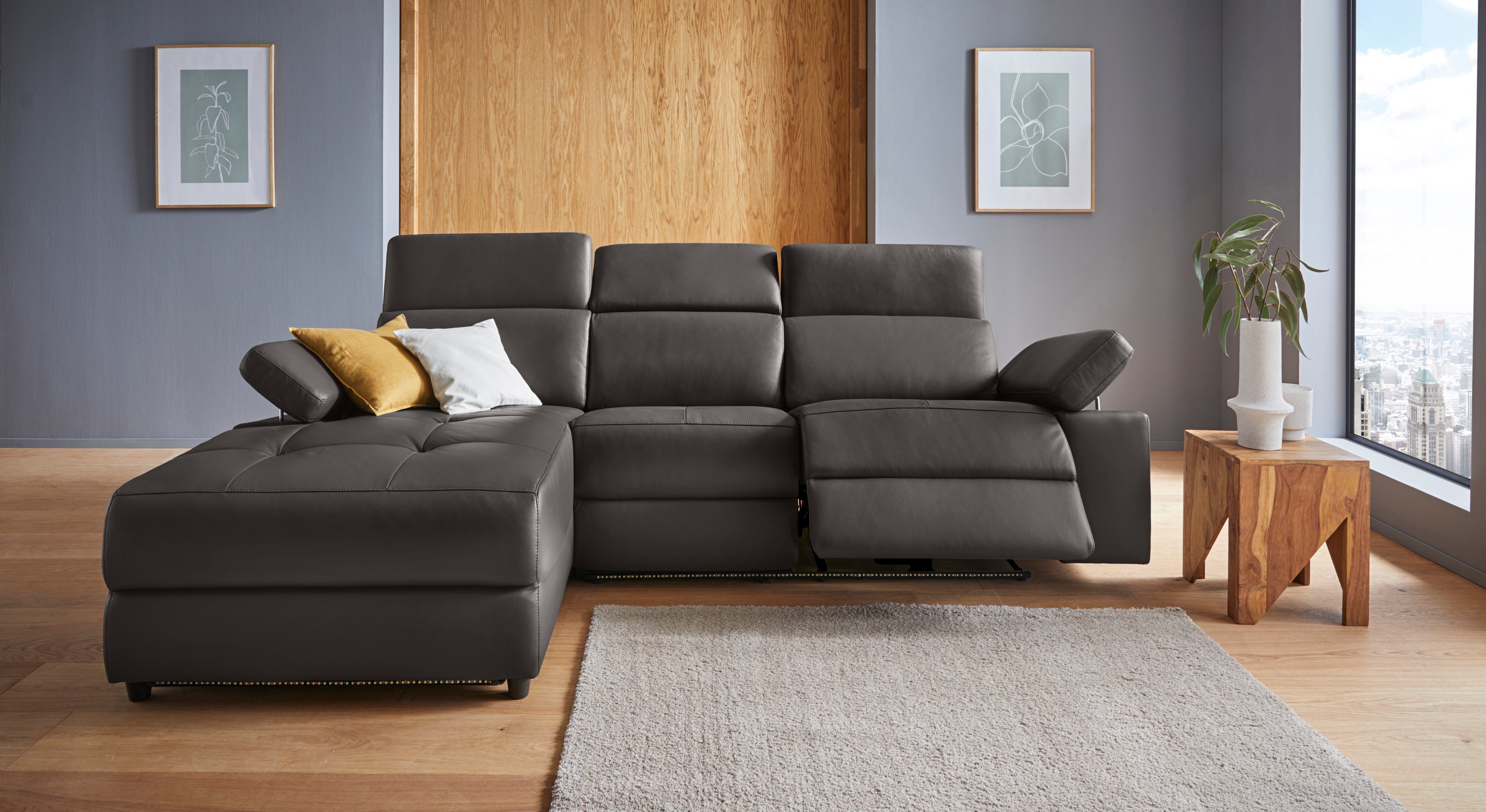 Places of Style Hoekbank Kilado, L-vorm, met relaxfunctie, verstelbare armleuning, verstelbare hoofdsteun