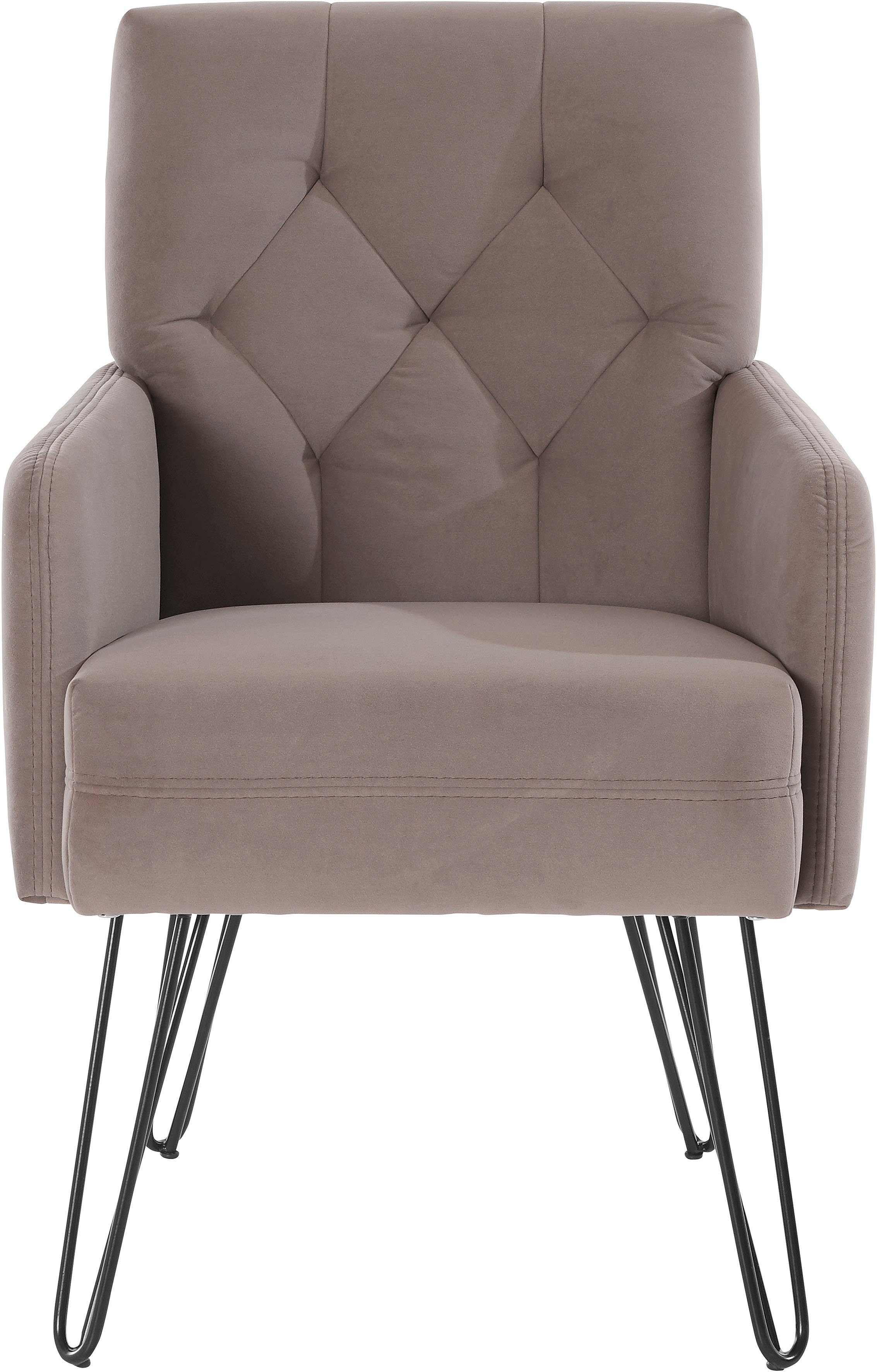 exxpo - sofa fashion Fauteuil Doppio, loungesessel met designonderstel, comfortabel en elegant