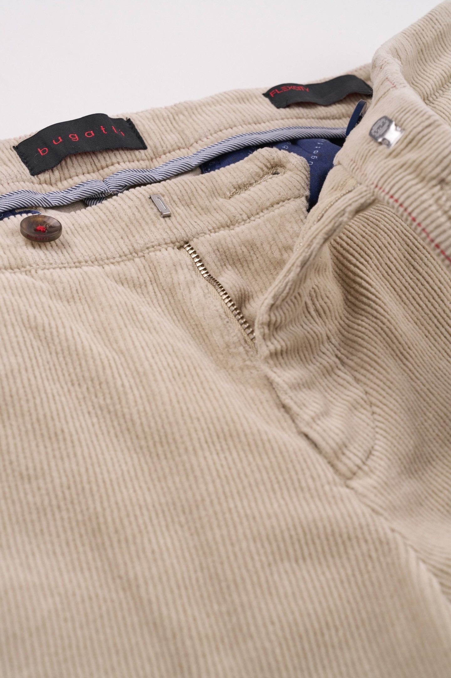 Bugatti Cordbroek van elastisch katoen