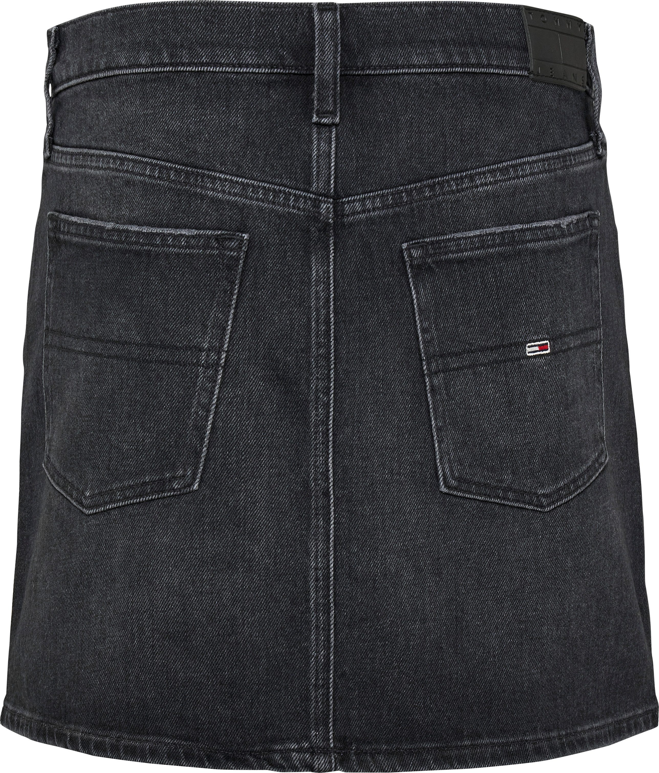 TOMMY Jeans rok IZZIE MR MN SKIRT DH6182 in used-look, in 5-pocket-stijl