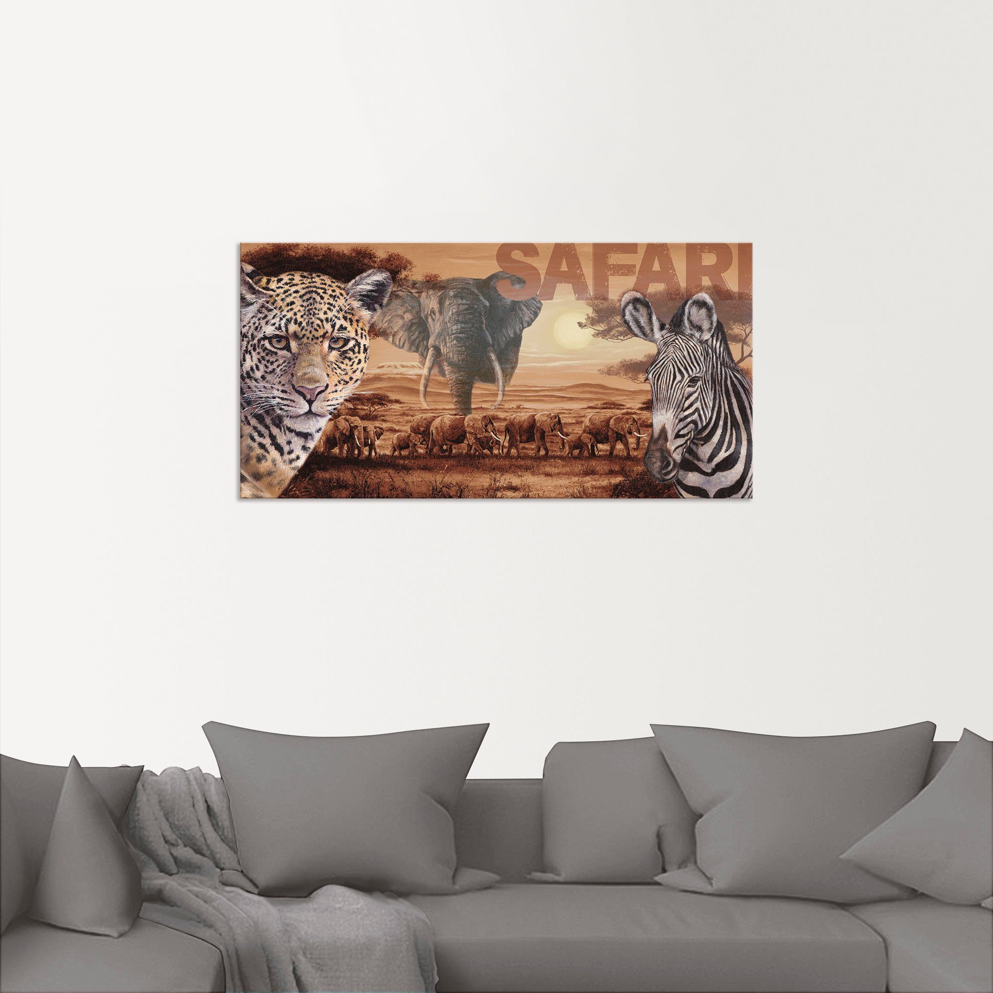 Artland Artprint Safari als artprint van aluminium, artprint op linnen, muursticker, verschillende maten