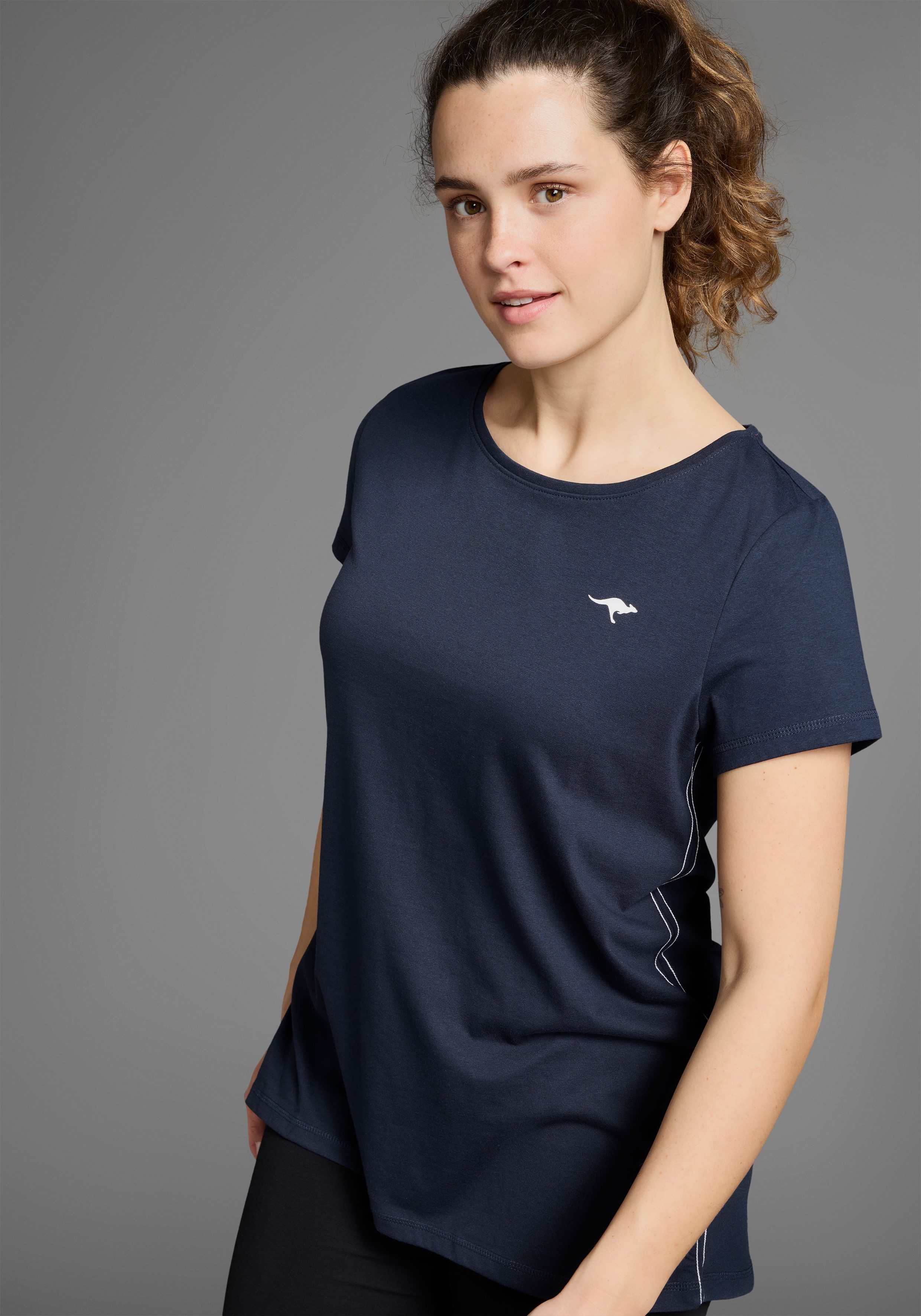 KangaROOS Lang shirt Korte mouw, figuuraccentuerende pasvorm (2-delig, Set van 2)