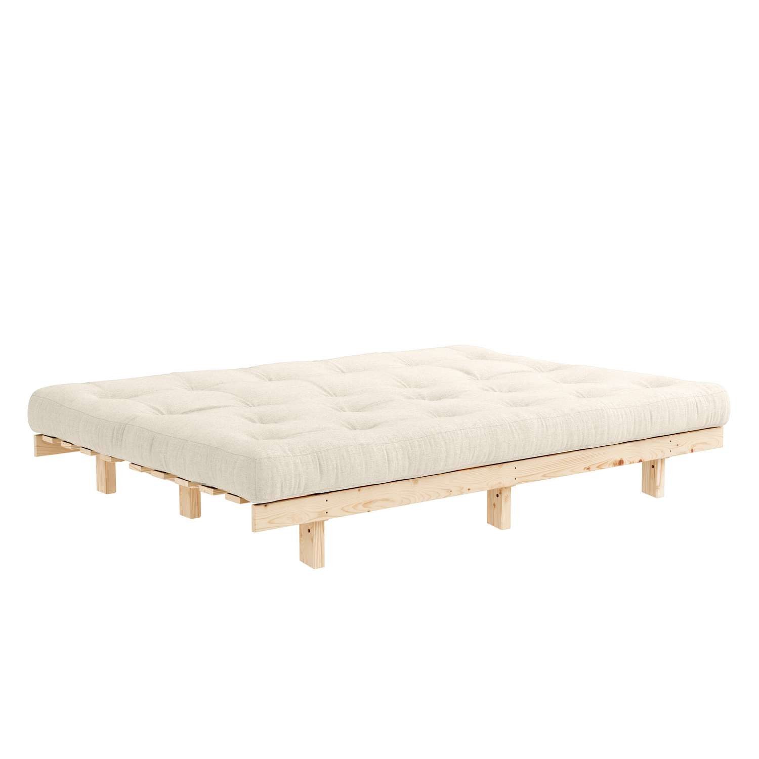 Karup Slaapbank Lean 200 slaapbank, logeerbed, bank met futonmatras Inclusief futonmatras, ligoppervlak 130x200 cm, FSC® gecertificeerd grenen (2 stuks)