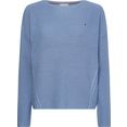 tommy hilfiger gebreide trui hayana cable boat-nk sweater blauw