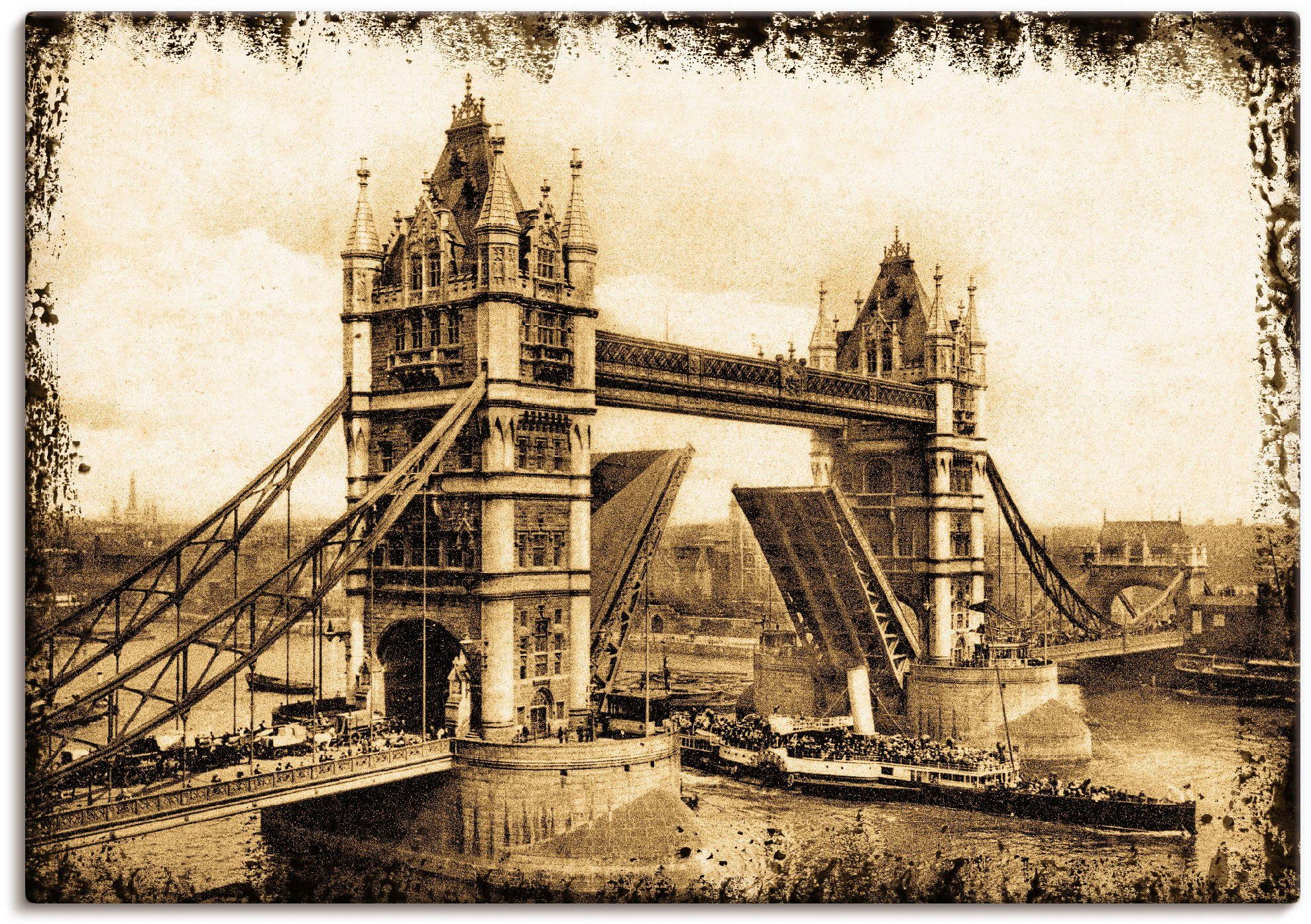 Artland Artprint Tower Bridge - Londen in vele afmetingen & productsoorten -artprint op linnen, poster, muursticker / wandfolie ook geschikt voor de badkamer (1 stuk)