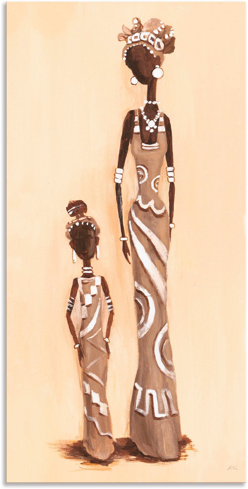 Artland Artprint Afrikaanse - met kind in vele afmetingen & productsoorten - artprint van aluminium / artprint voor buiten, artprint op linnen, poster, muursticker / wandfolie ook