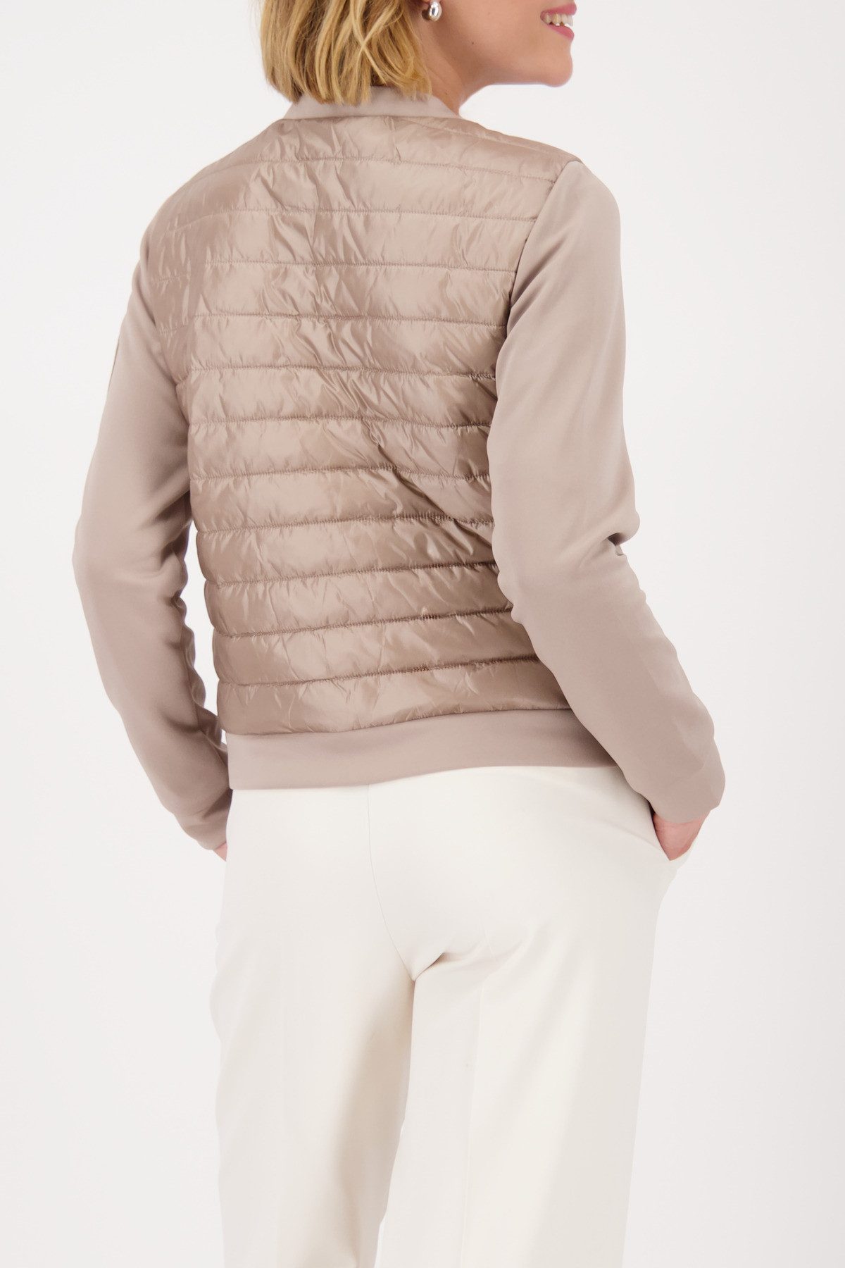 Monari Gewatteerde jas Jas Gewatteerd + Neopreen Regular fit met ronde hals