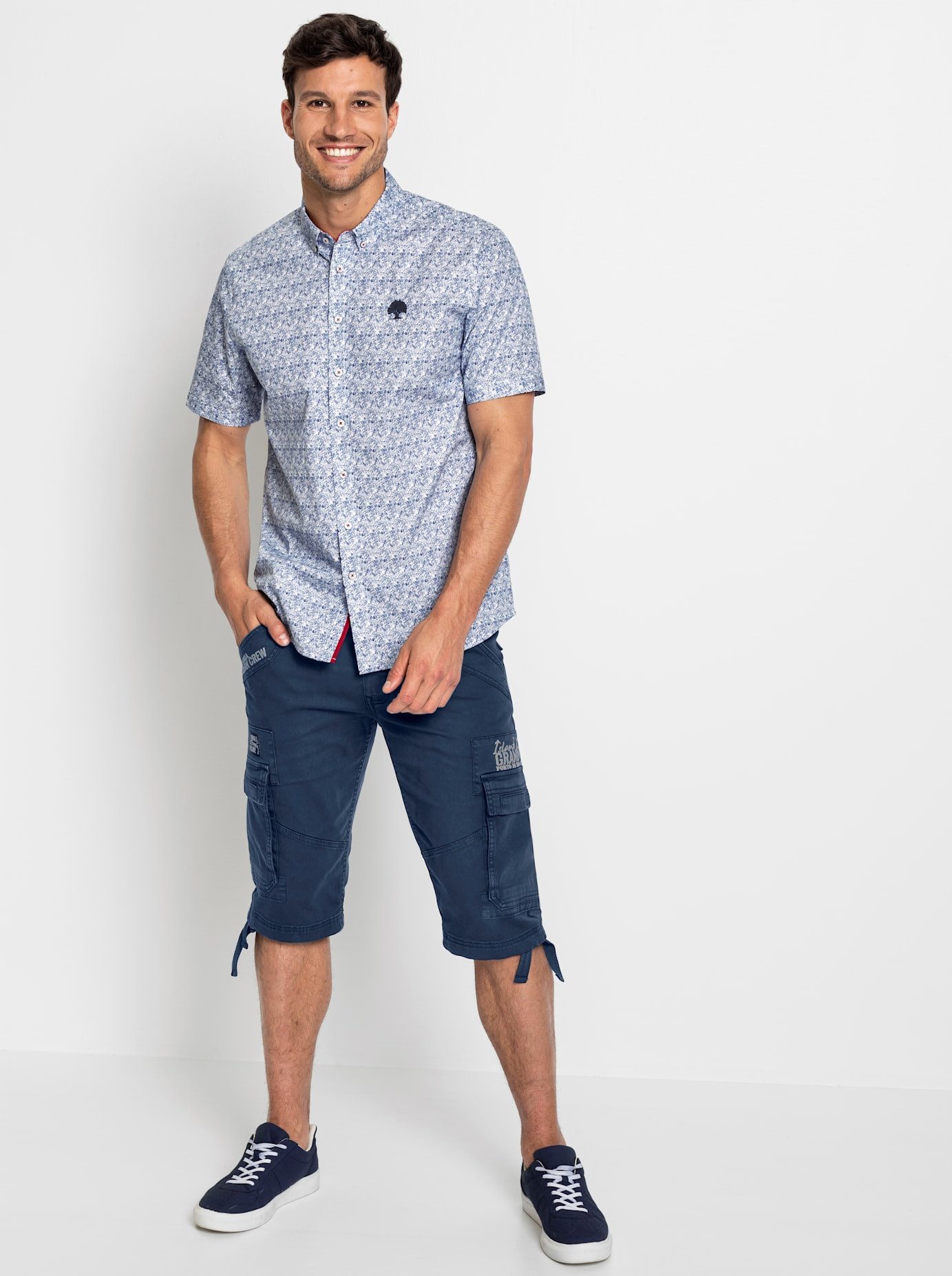 Catamaran Overhemd met korte mouwen heren korte mouwen maat 39/40 blauw
