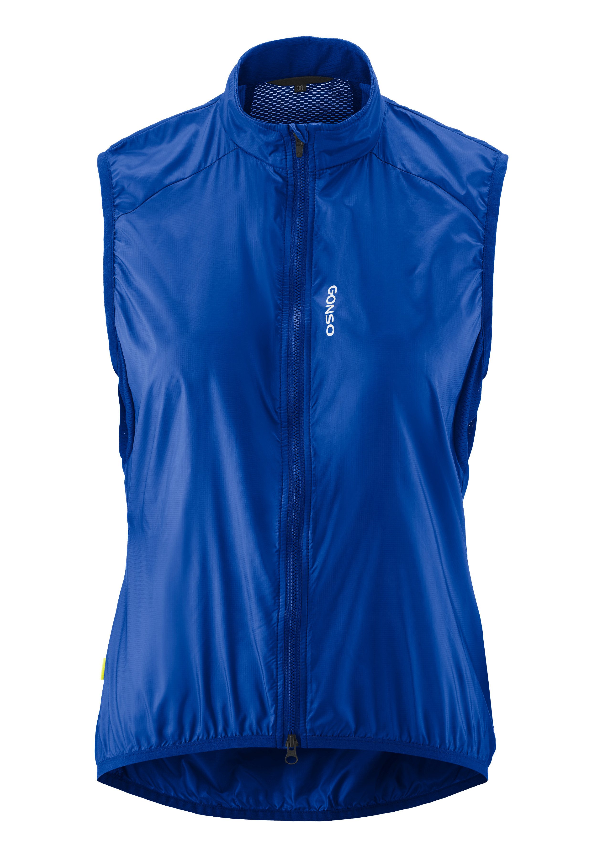 Gonso Functionele bodywarmer Road Vest Wind W Dames vest, ademend fietsvest, lichte windvest, tight fit dames gilets maat 34 blauw
