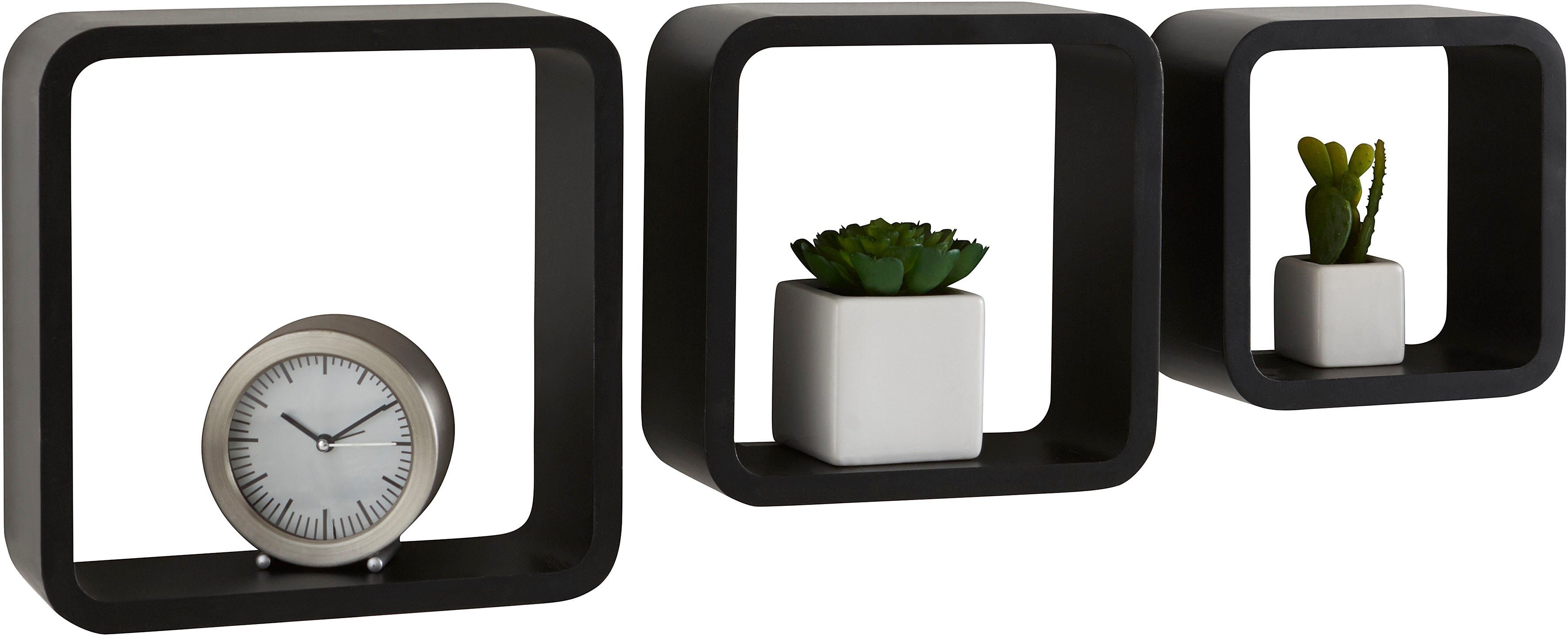 Home affaire Decoratief wandrek Decoratief rek, wanddecoratie, retro (set, 3-delig)