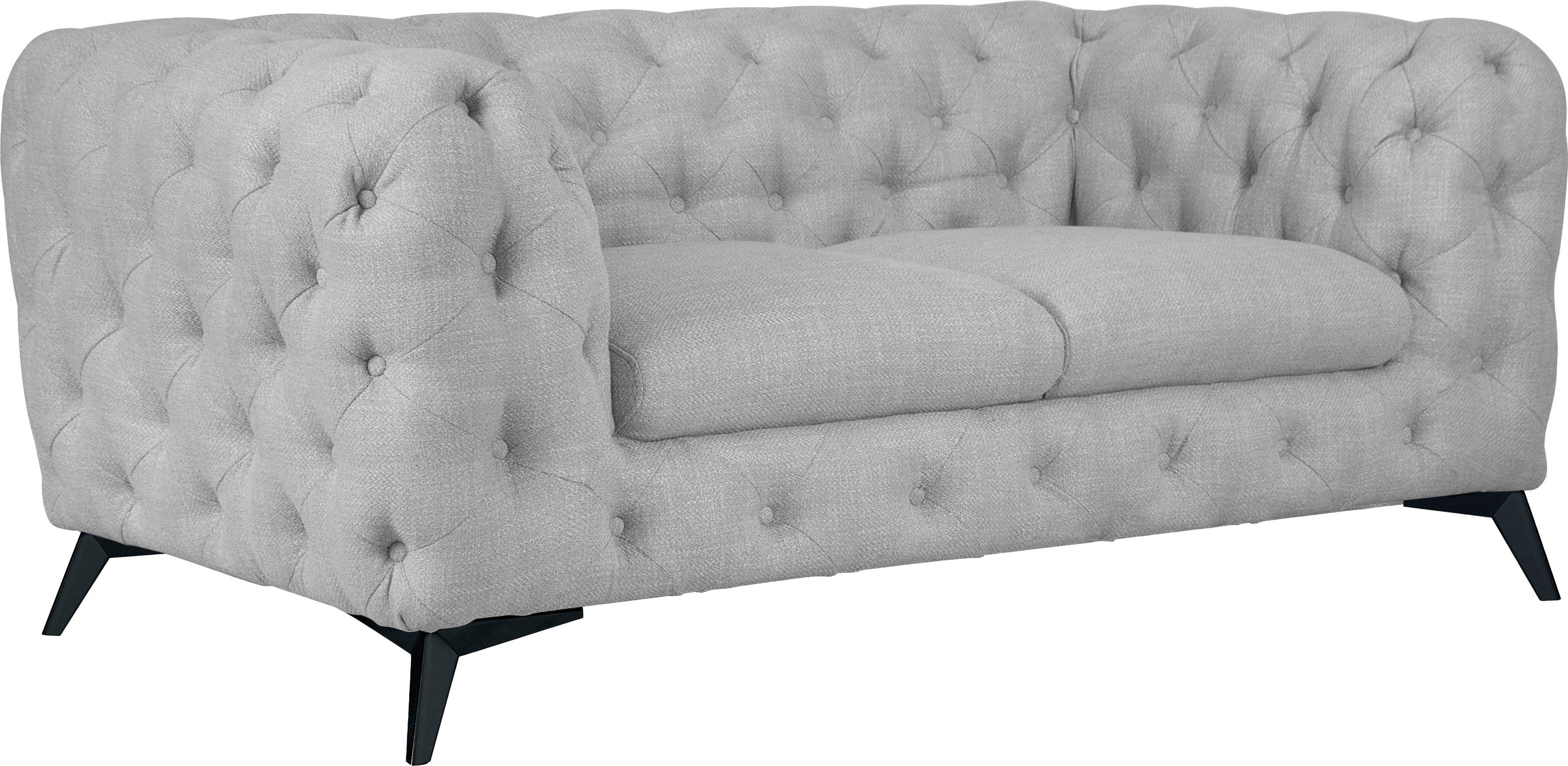 Leonique Chesterfield-bank Glynis luxueuze capitonnage, moderne chesterfield look, kleur van de poten ter keuze