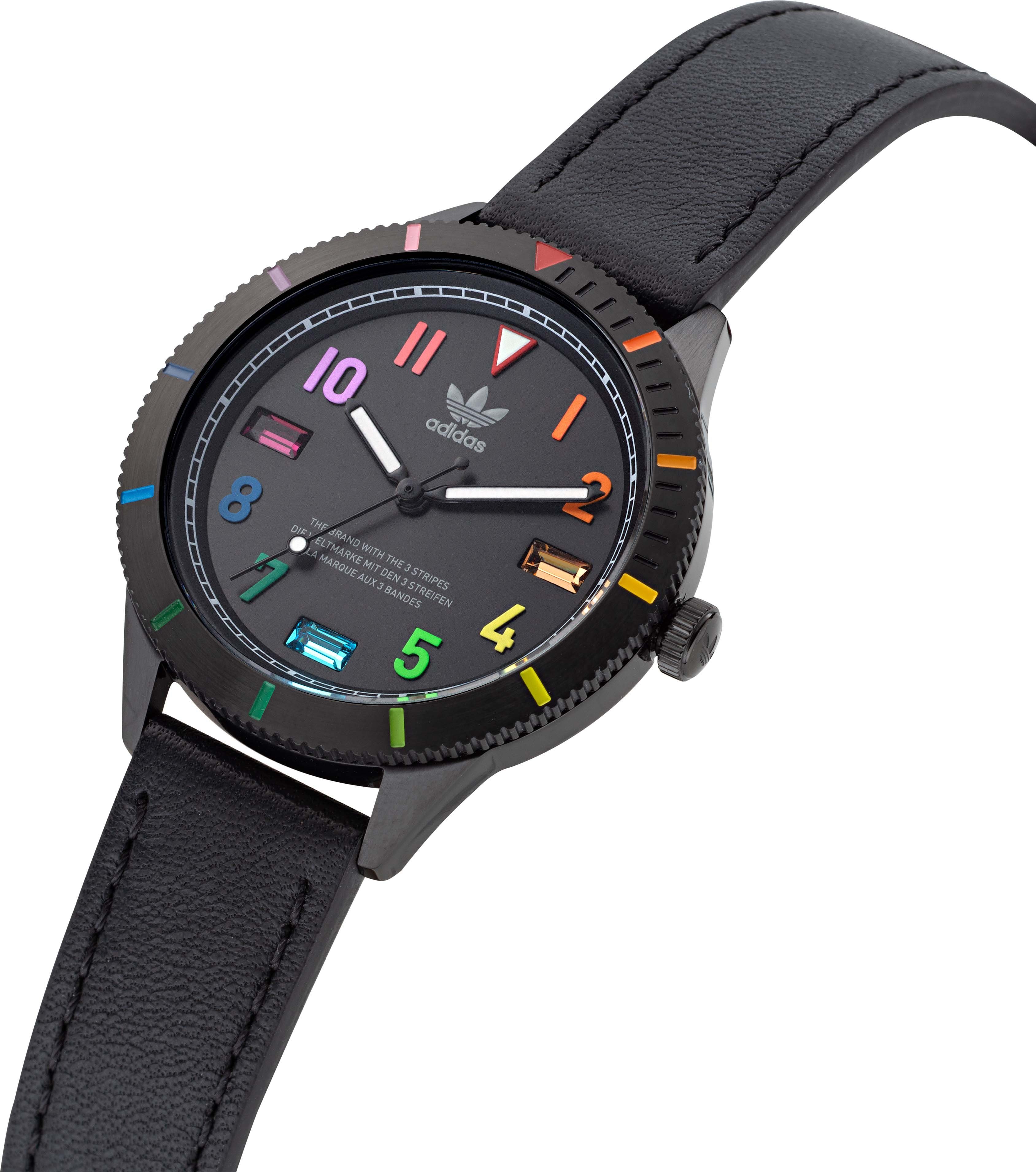 adidas Originals Kwartshorloge EDITION FREE ICON SMALL Polshorloge, dameshorloge, analoog, leren armband