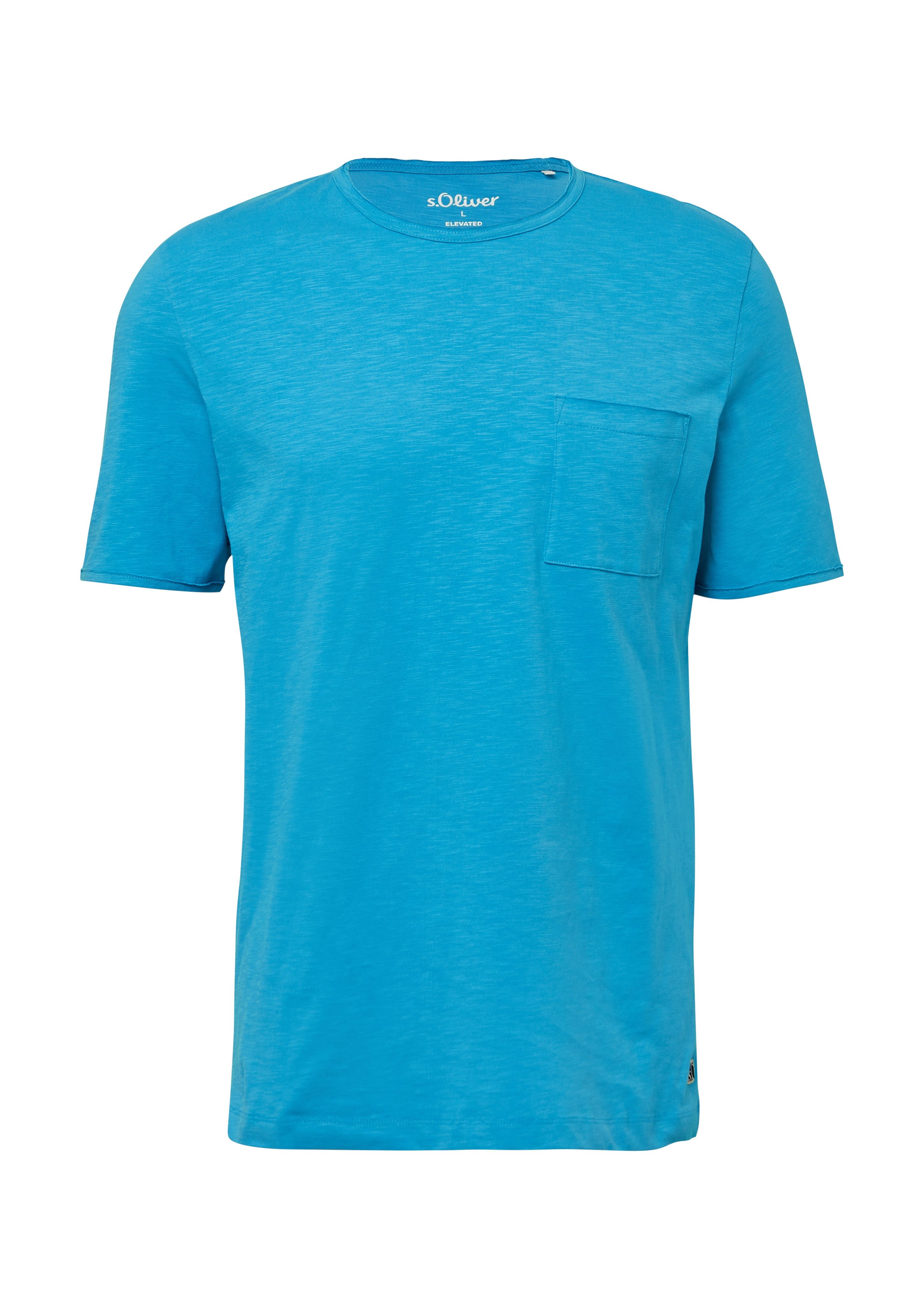 s.Oliver T-shirt met ongezoomde randen