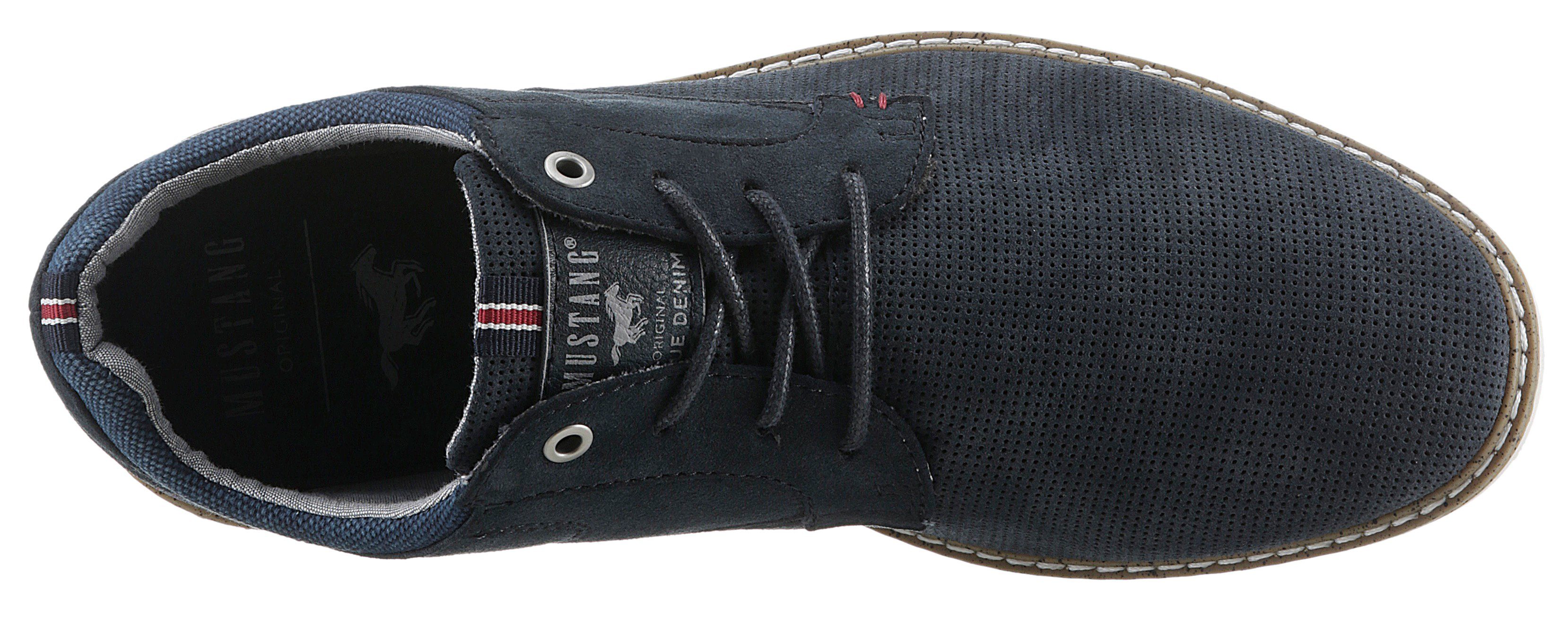 Mustang Shoes Veterschoenen , vrijetijdsschoen, lage schoen, veterschoen met perforatie
