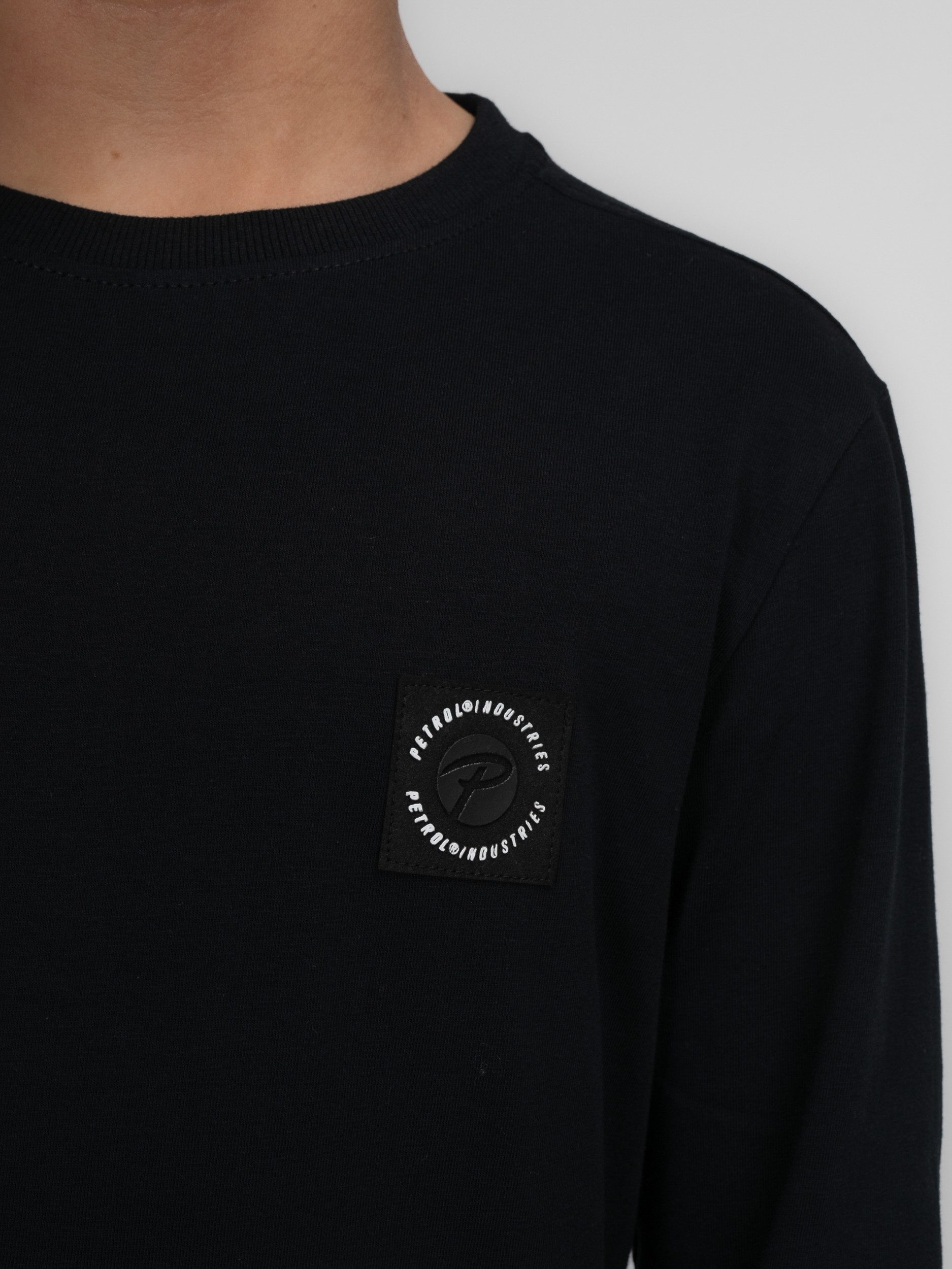 Petrol Industries Shirt met lange mouwen met reliëf op de borst