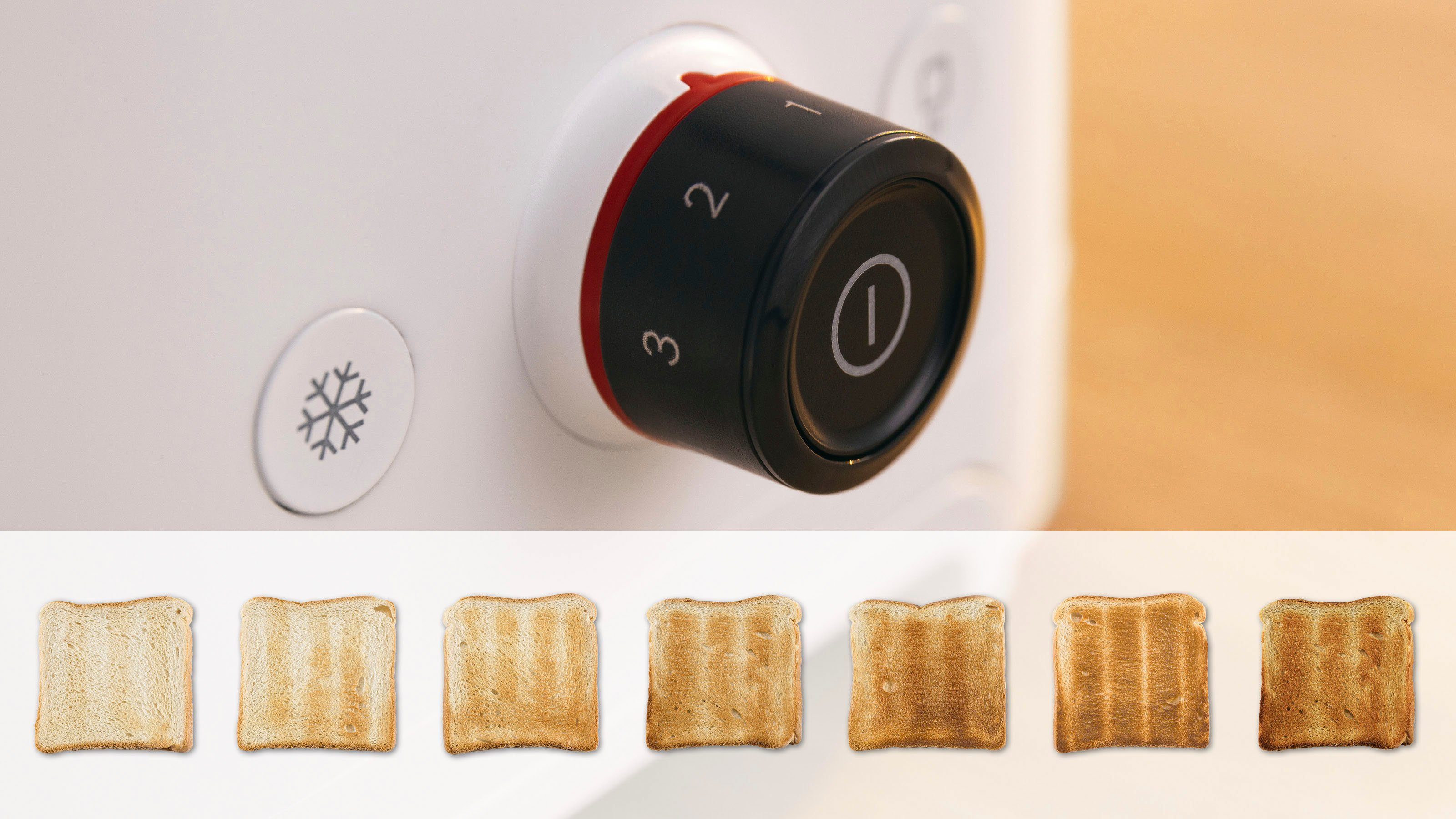 BOSCH Toaster MyMoment TAT3M121 afneembare opzet voor broodjes, ontdooi-functie, brood centreren, auto off