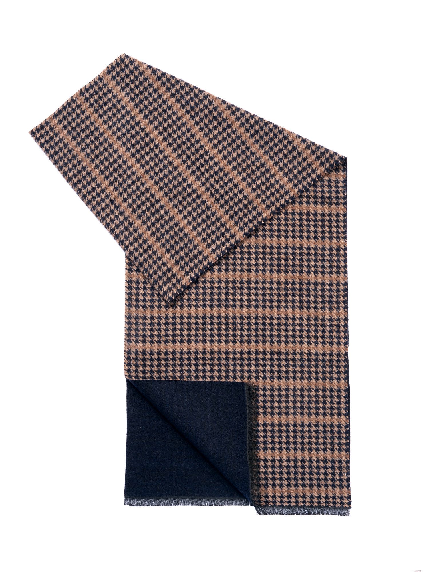 MONTI Gebreide sjaal met elegante houndstooth