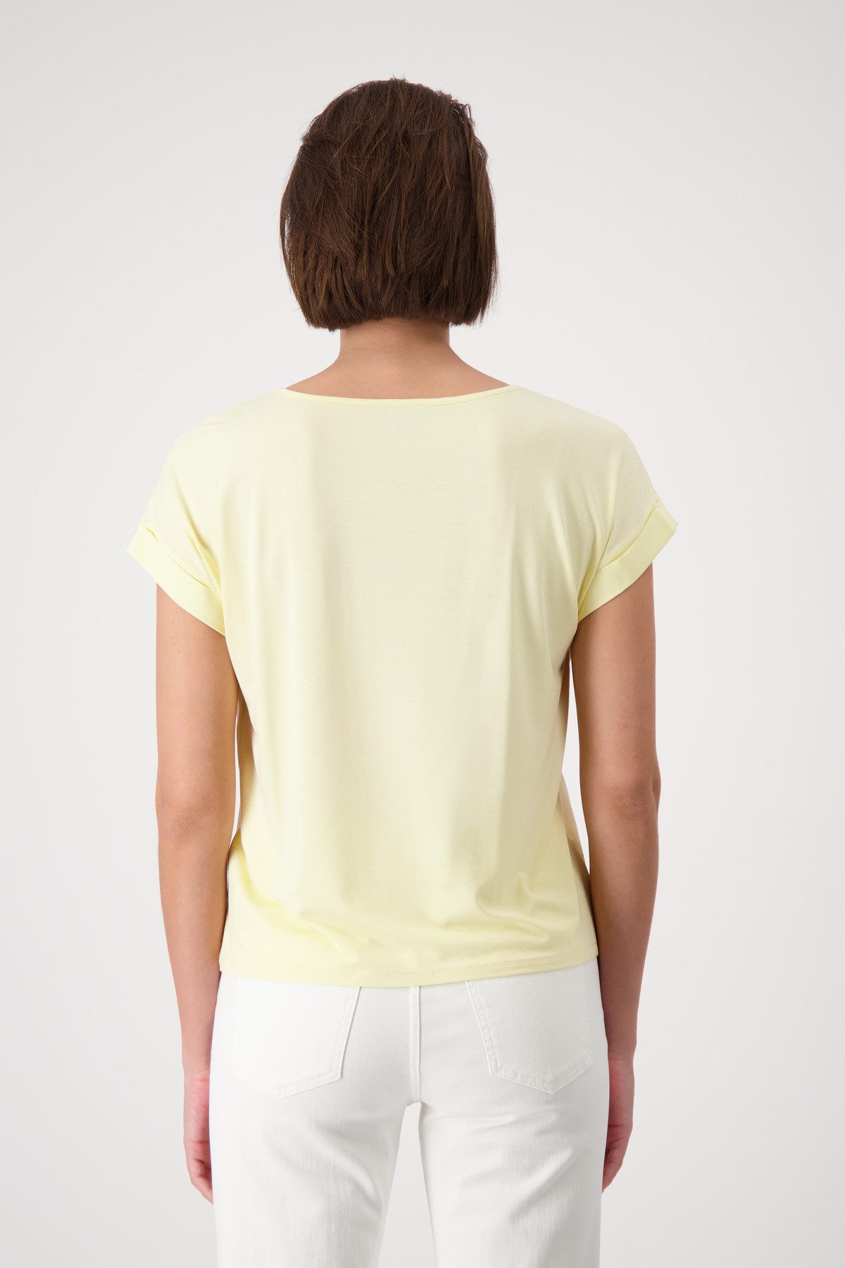 Monari Blouse zonder sluiting met opgestikte zak
