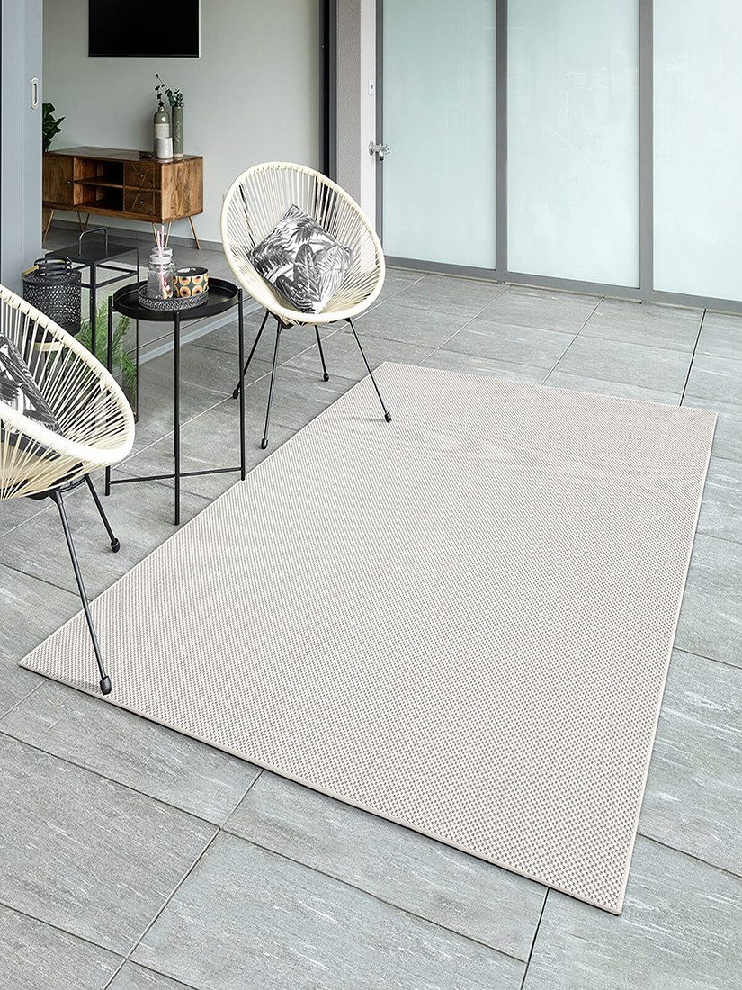OTTO The carpet Vloerkleed Mistra moderne robuuste binnen- en buitenkleed moderne vloerkleden maat 160 cm x 220 cm x 1 mm beige