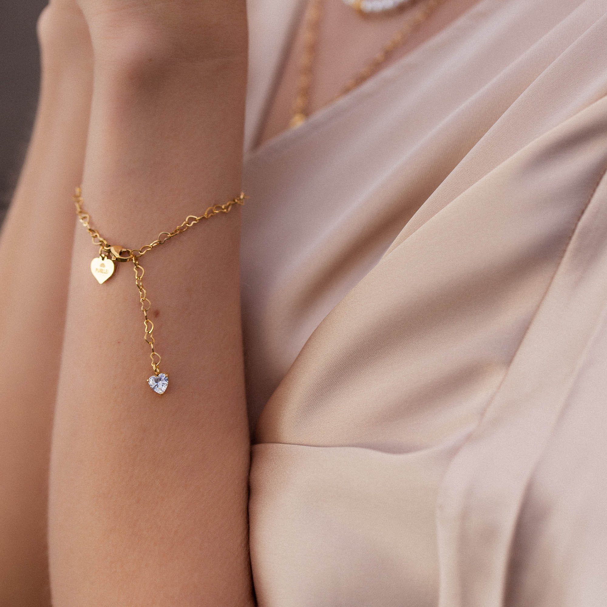 Purelei Armband Sieraden cadeau Endless Love hart, 23031-Armband-Endless-Love