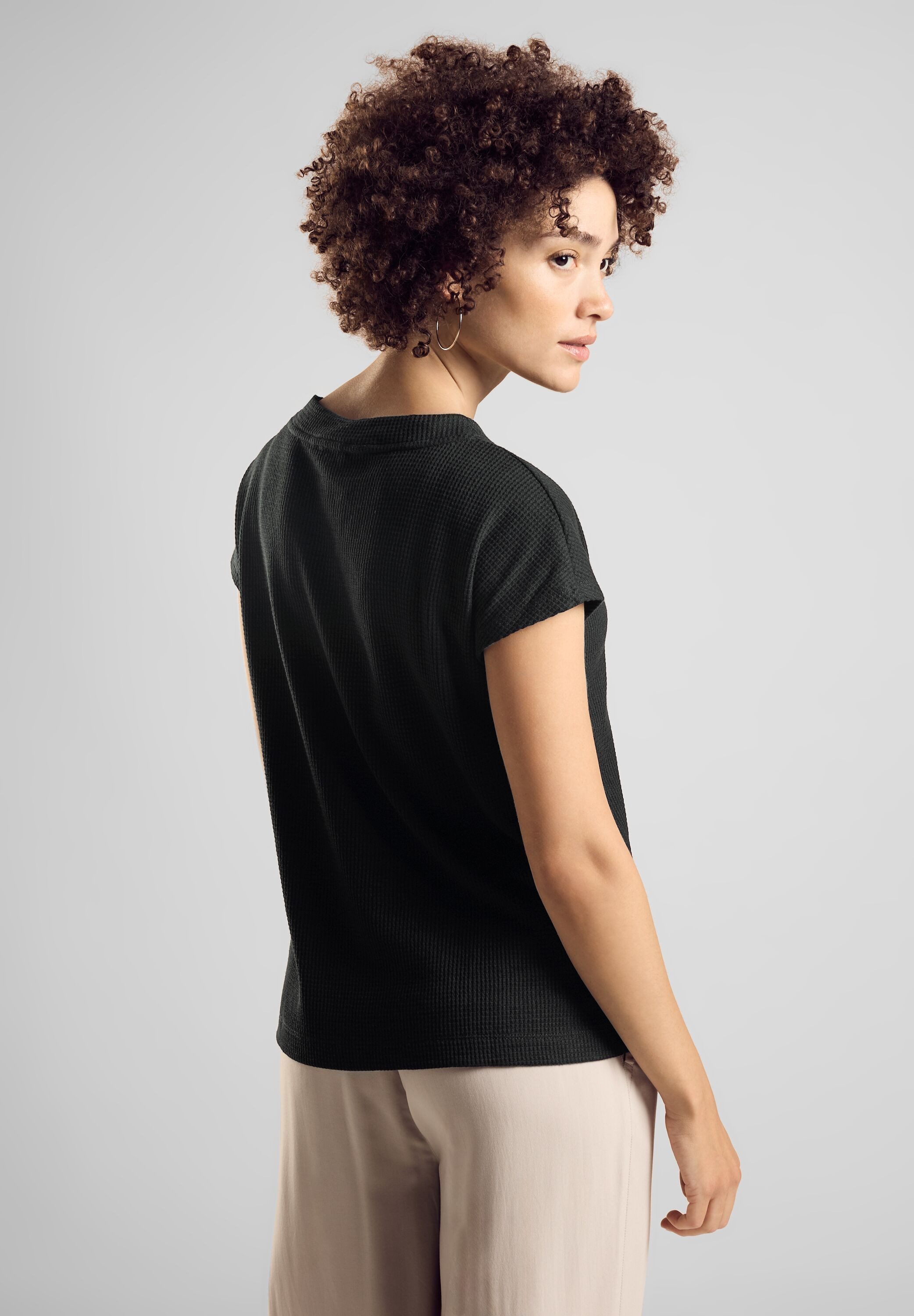 STREET ONE Shirttop in tricot-look