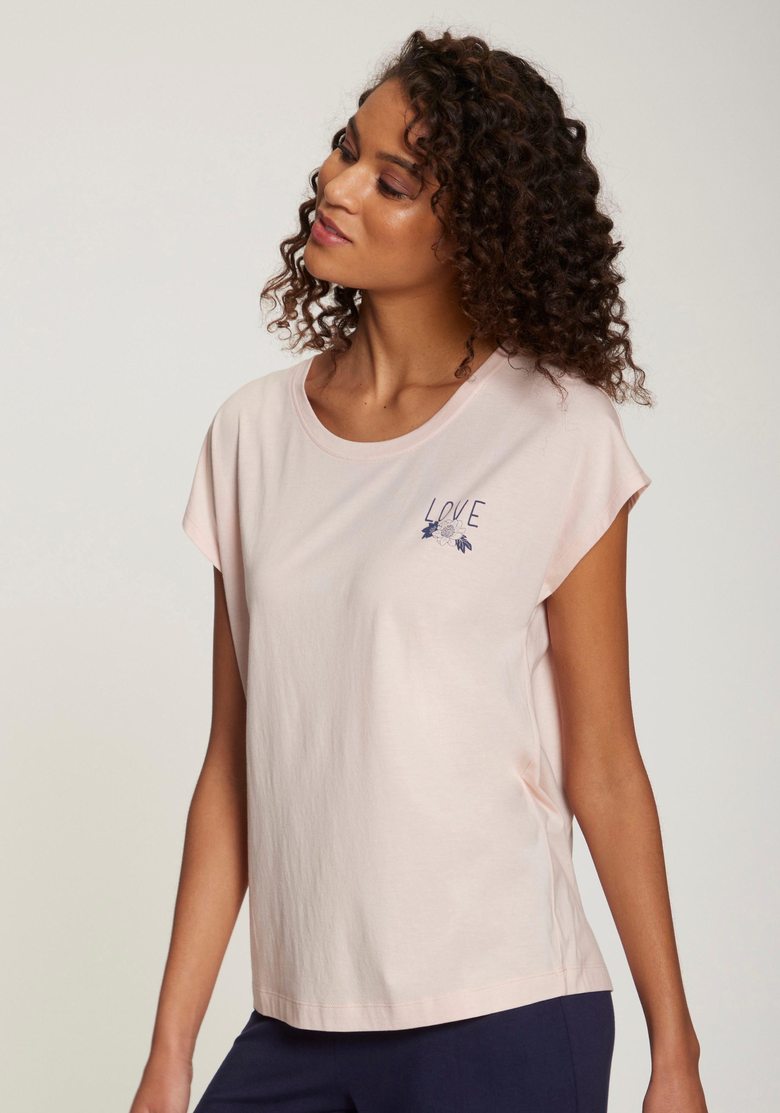 Vivance Dreams T-shirt met kleine print op de borst