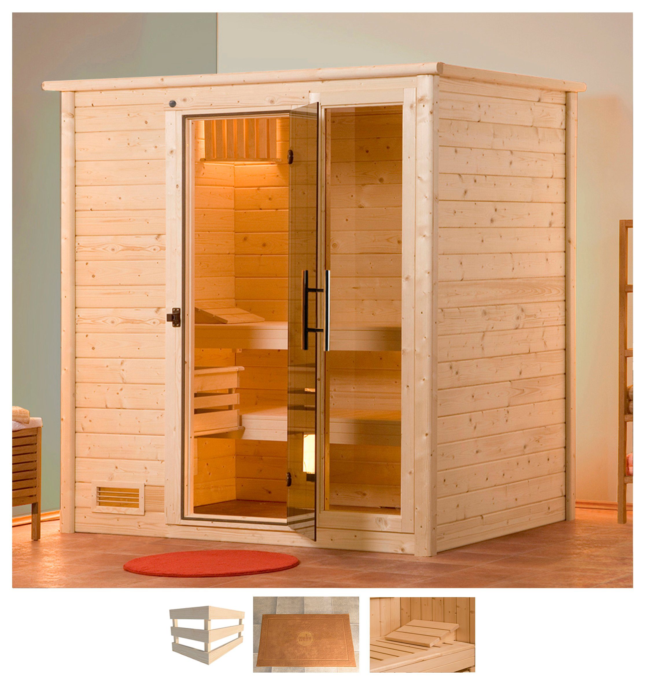 weka Sauna Bergen zonder kachel sauna's beige