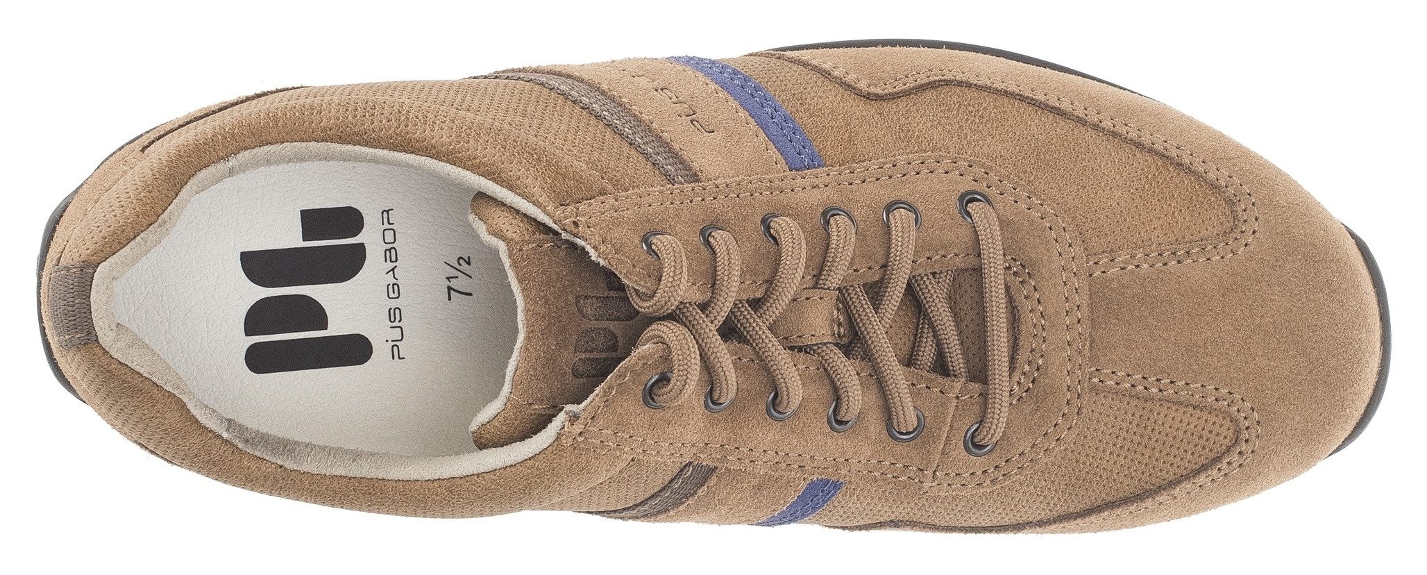 Pius Gabor Sneakers , vrijetijdsschoen, lage schoen, veterschoen met logo, breedte g (=breed)